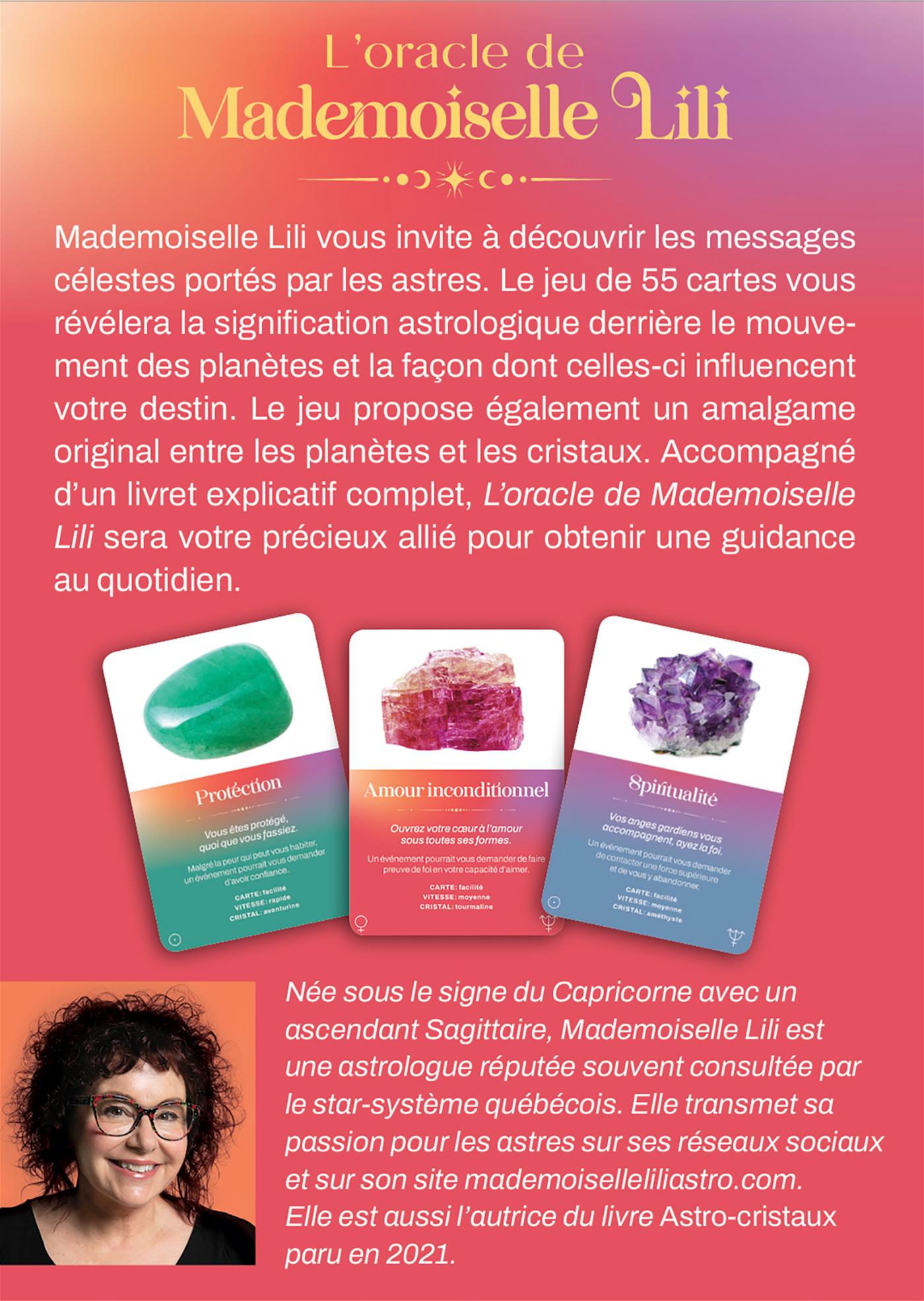 Couverture du livre de L'oracle de Mlle Lili - papier format