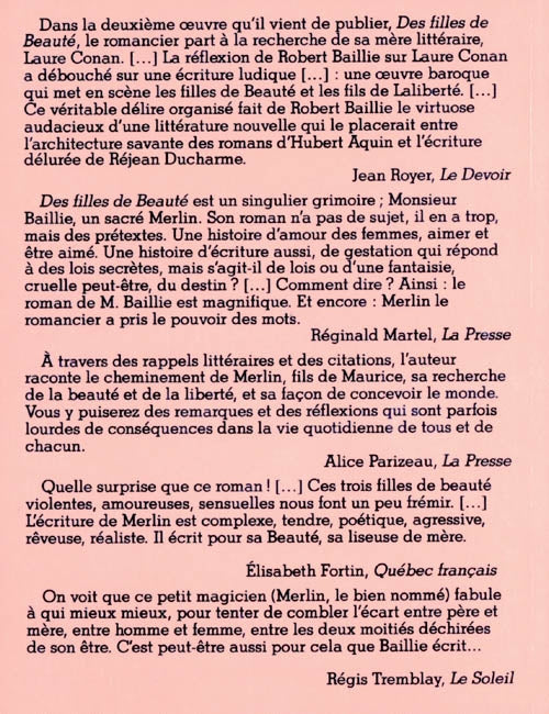 Couverture du livre de Des filles de beauté - papier format