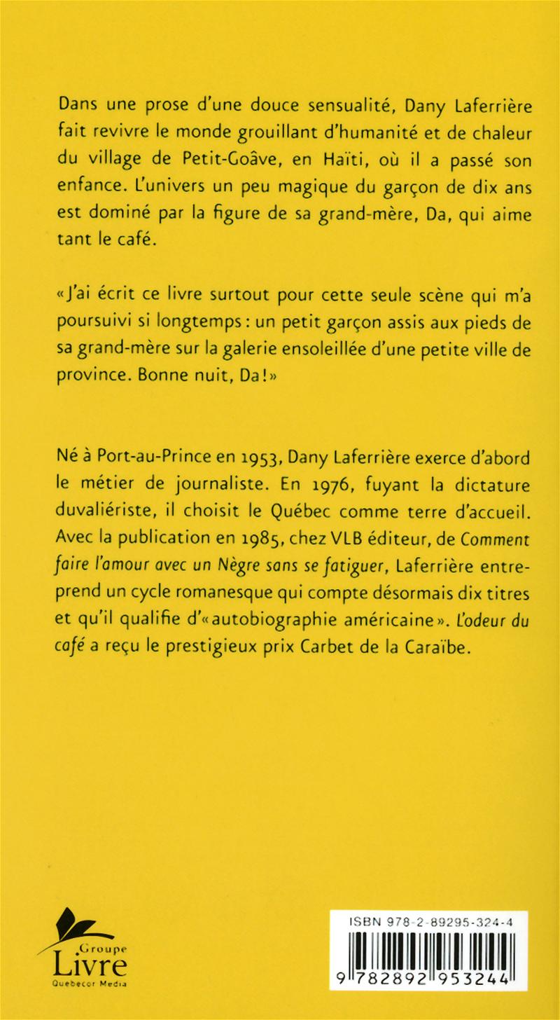 Couverture du livre de L'odeur du café - papier format