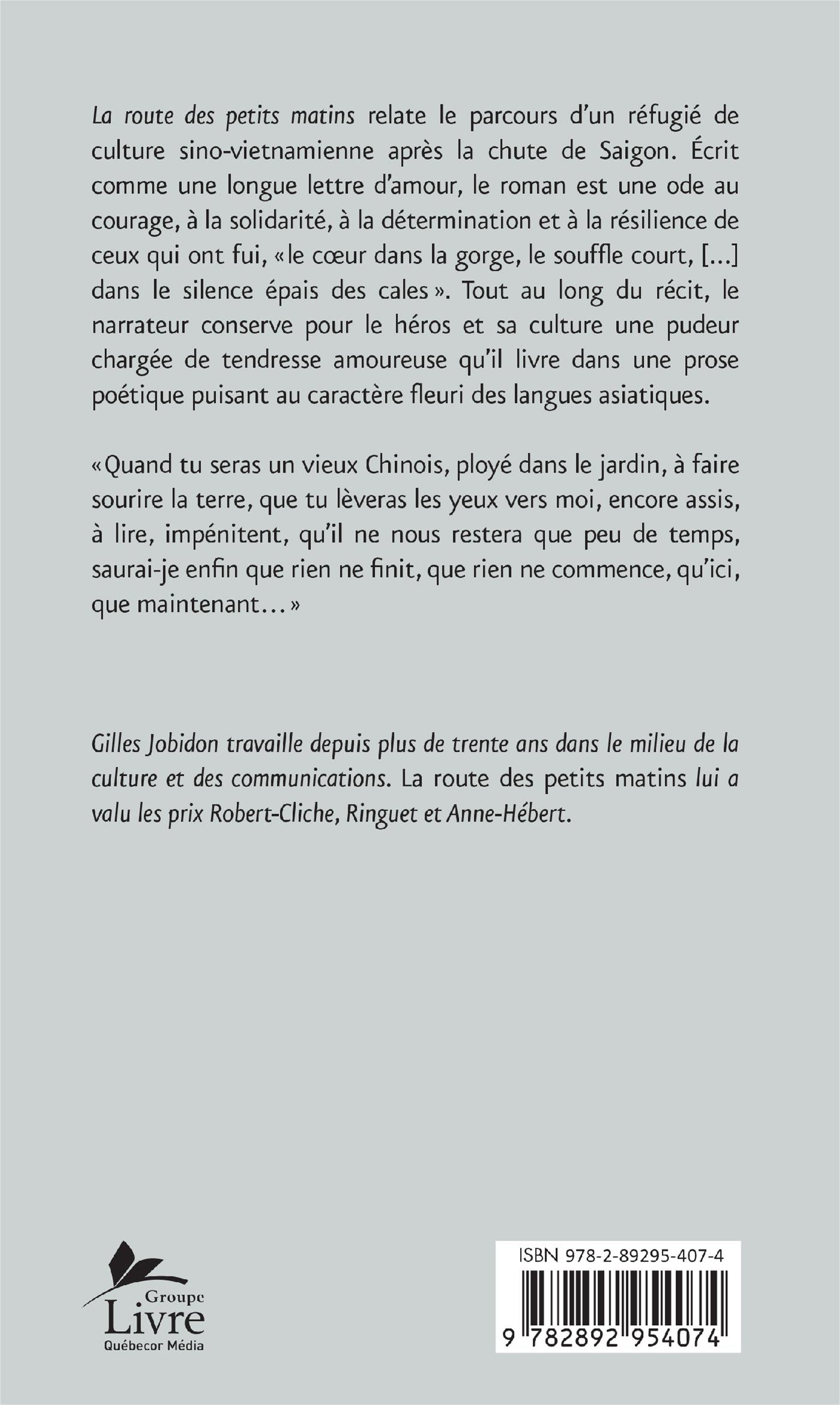 Couverture du livre de La route des petits matins - papier format
