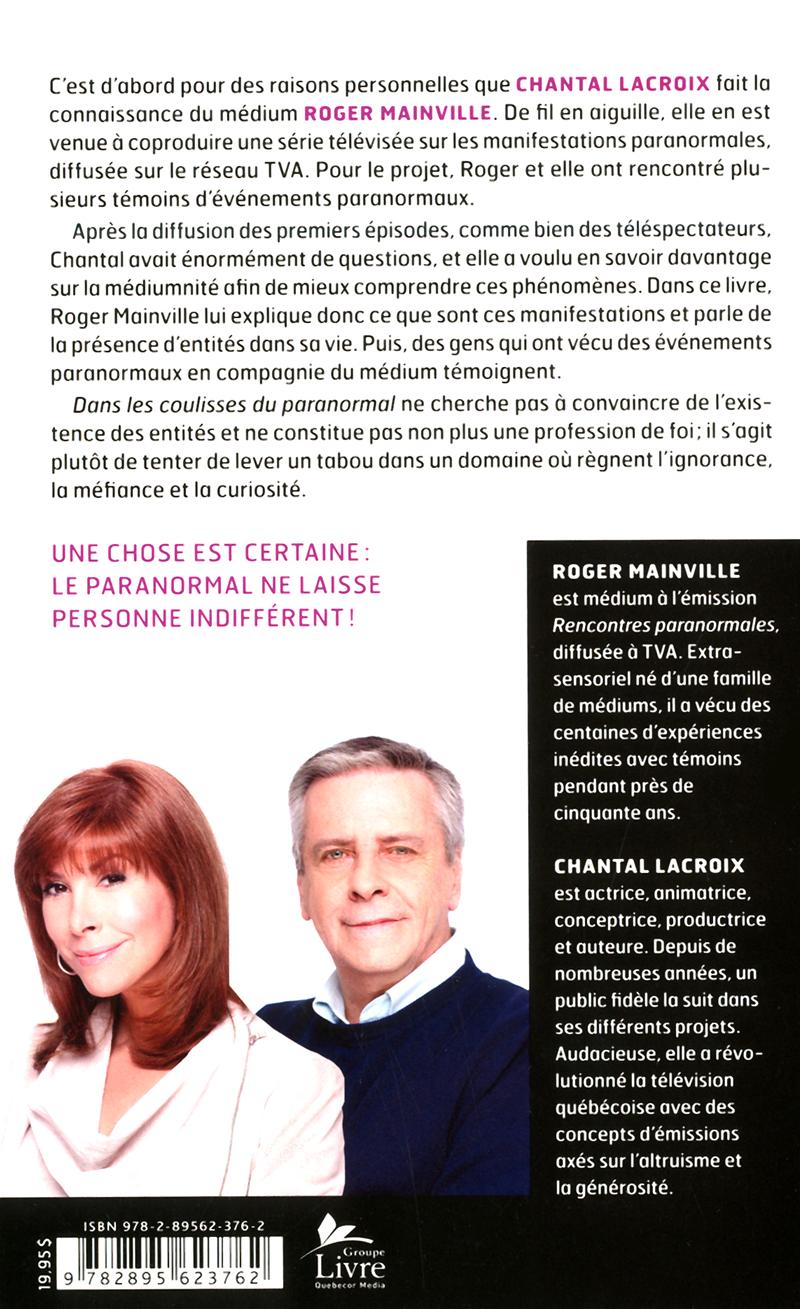 Couverture du livre de Dans les coulisses du paranormal - papier format