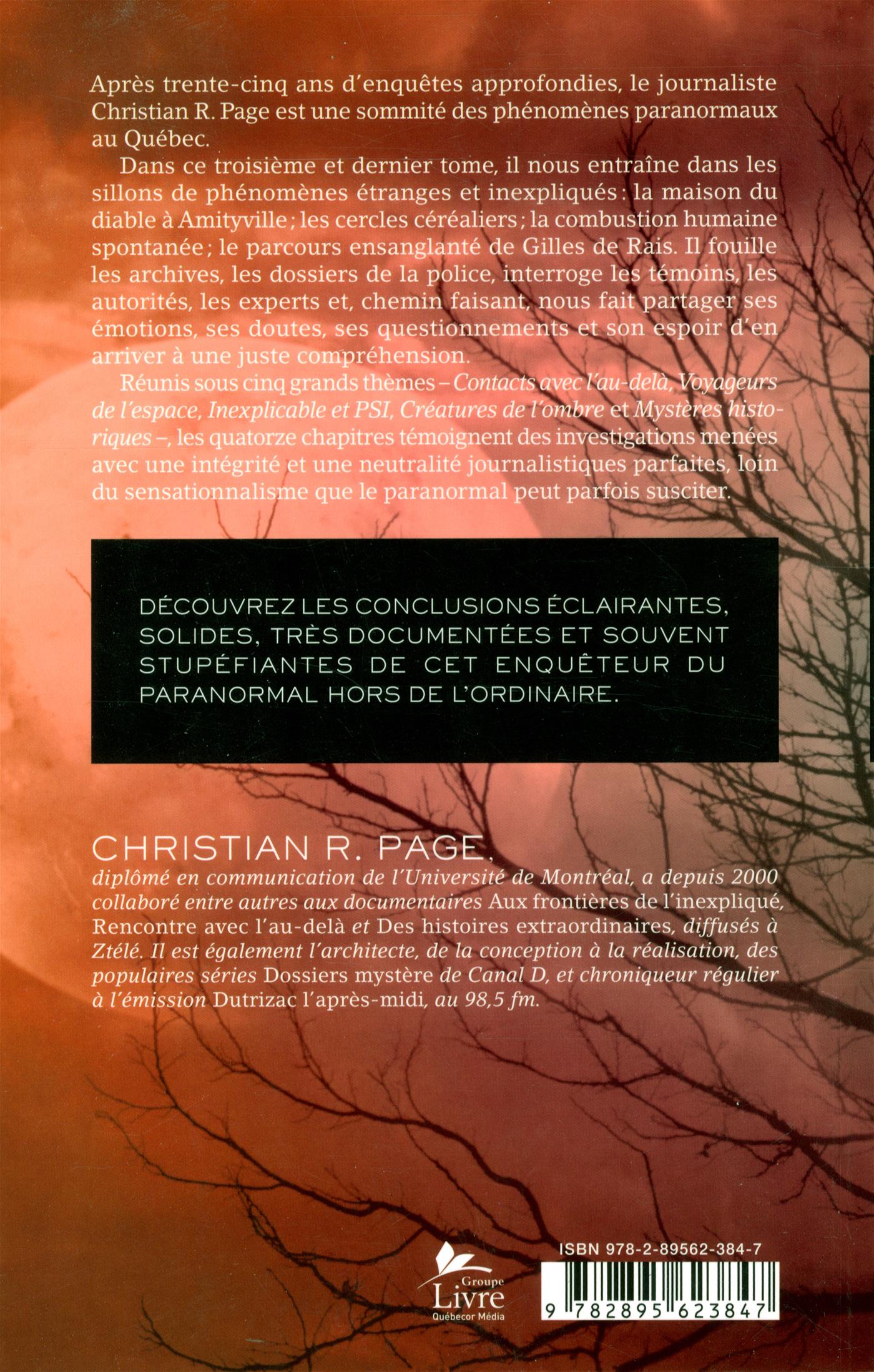 Couverture du livre de L'Enquêteur du paranormal, tome 3 - papier format