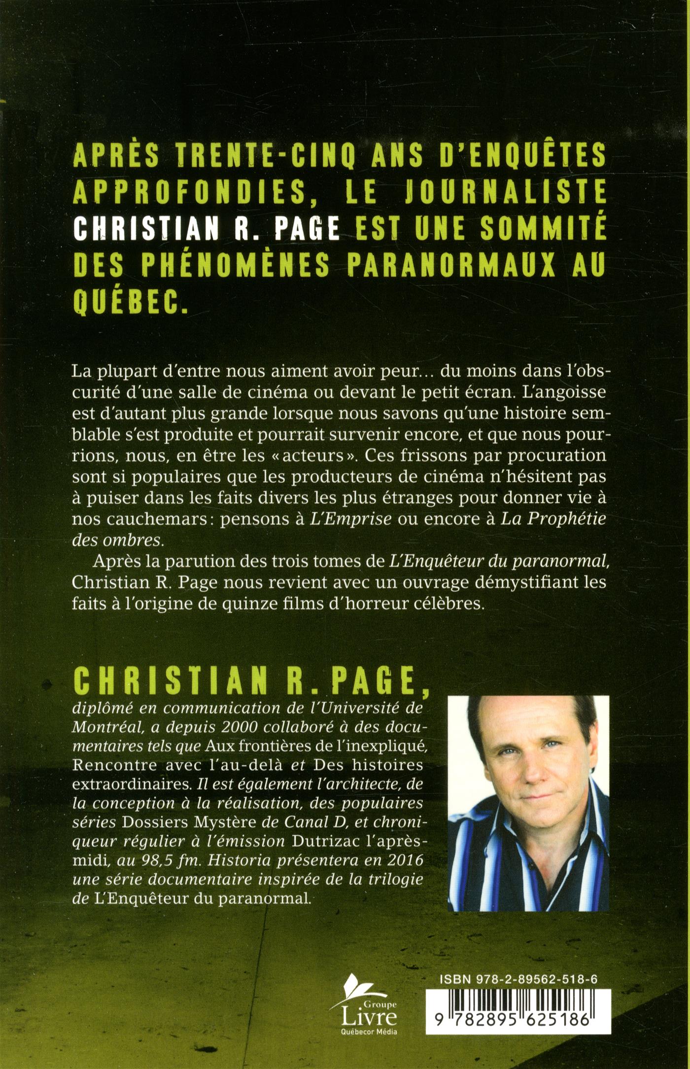 Couverture du livre de L'enquêteur du paranormal au cinéma - papier format