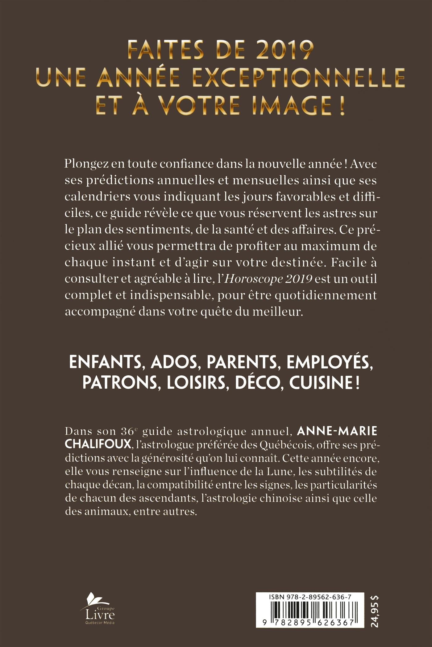 Couverture du livre de Horoscope 2019 - papier format