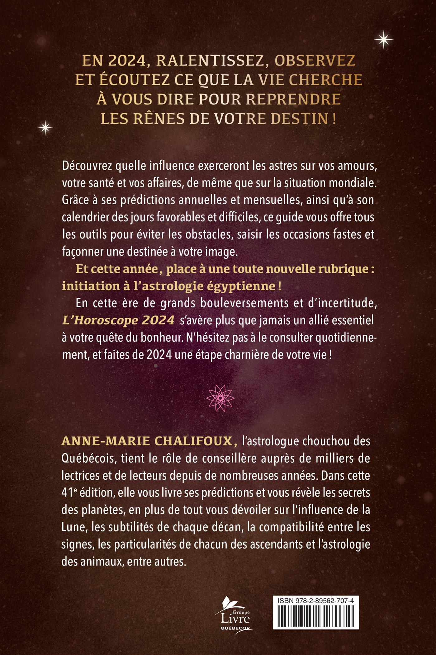 Couverture du livre de Horoscope 2024 - papier format