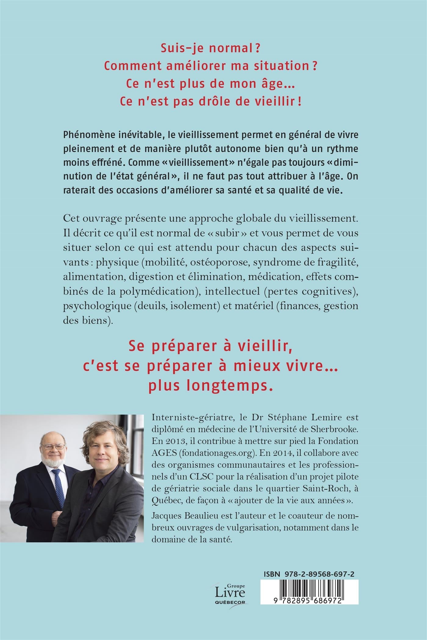 Couverture du livre de Vieillir, la belle affaire : garder son pouvoir d'agir - papier format
