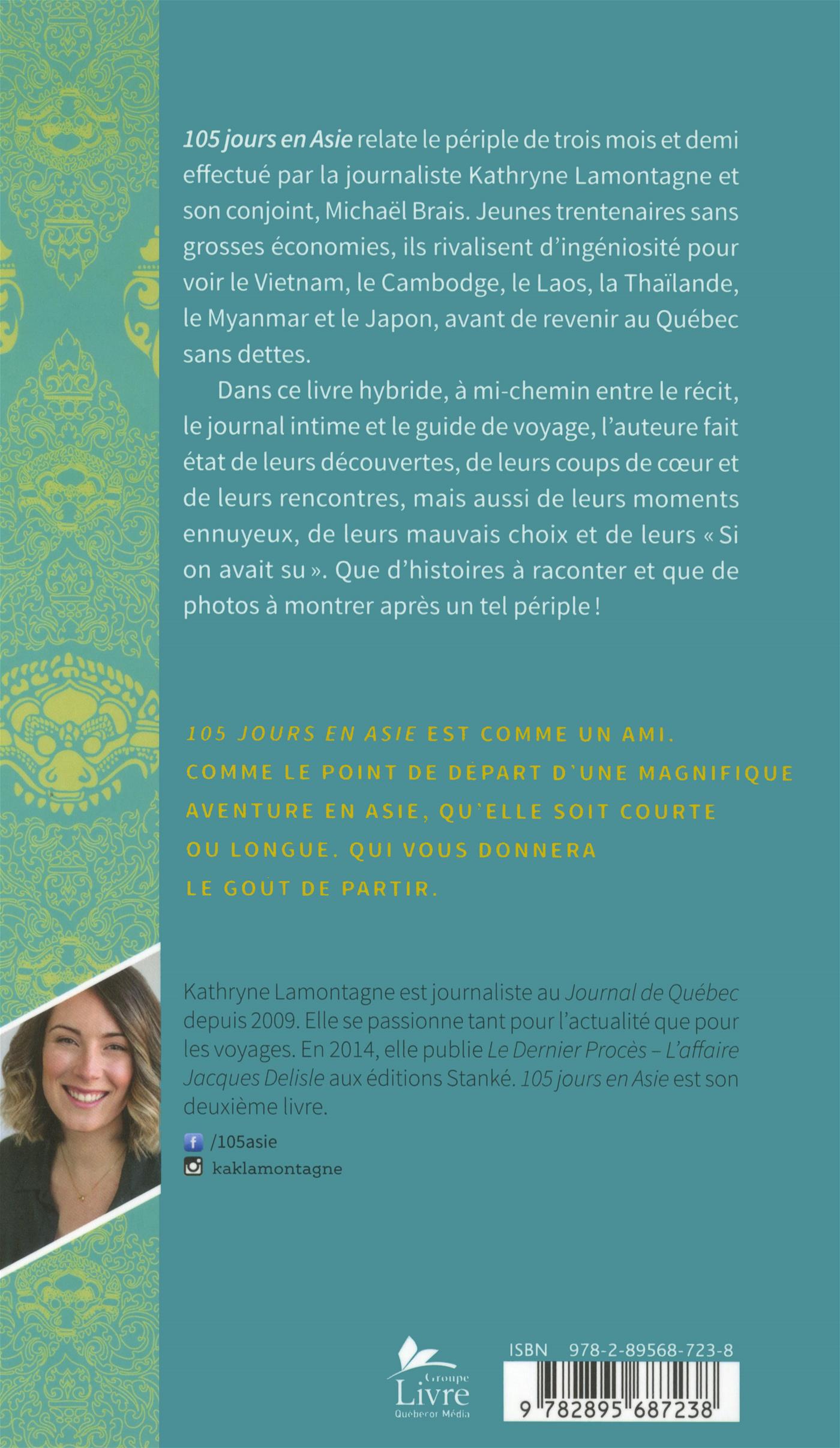 Couverture du livre de 105 jours en Asie - papier format