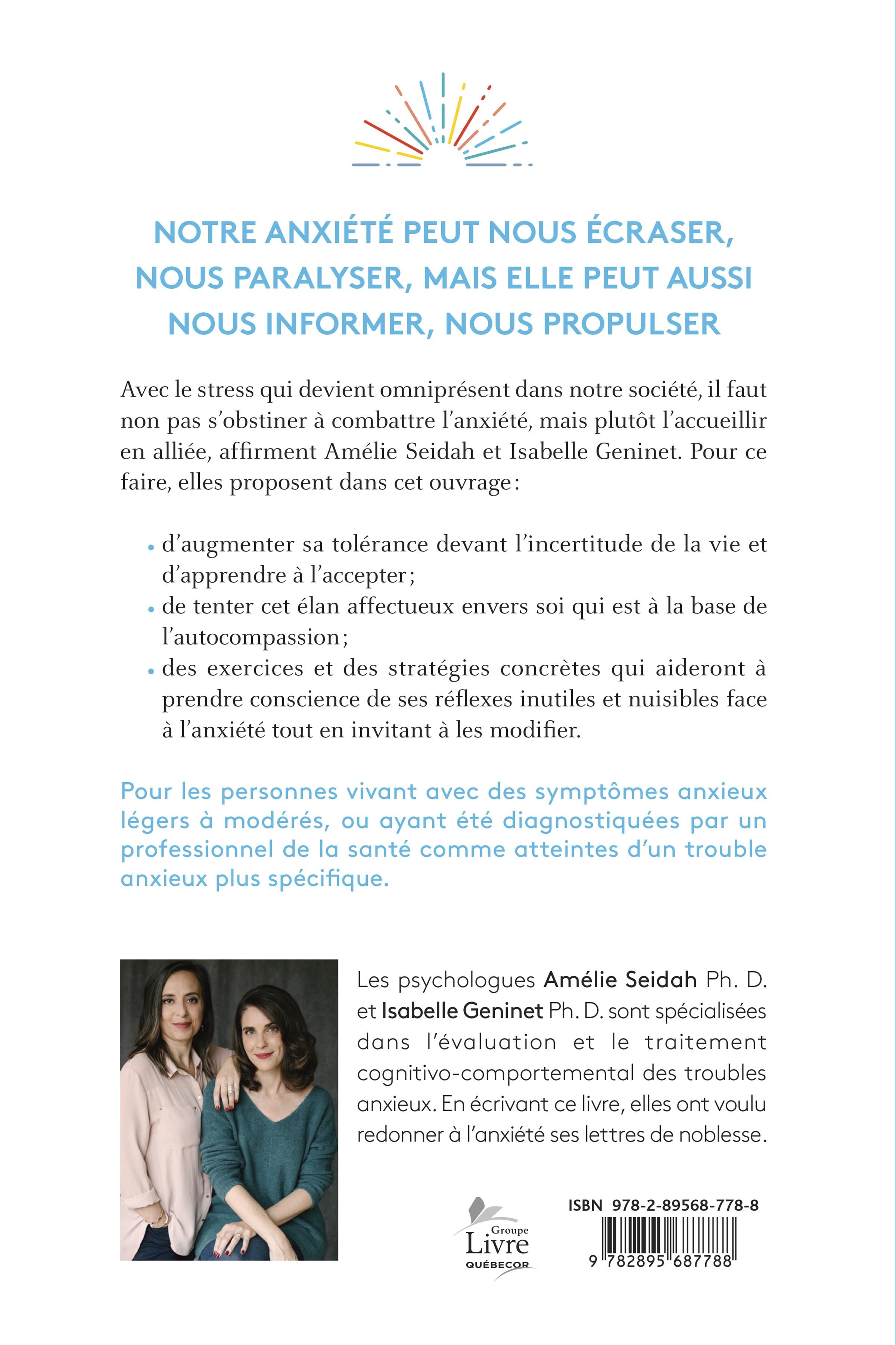 Couverture du livre de L'anxiété apprivoisée : transformer son stress en ressource positive - papier format