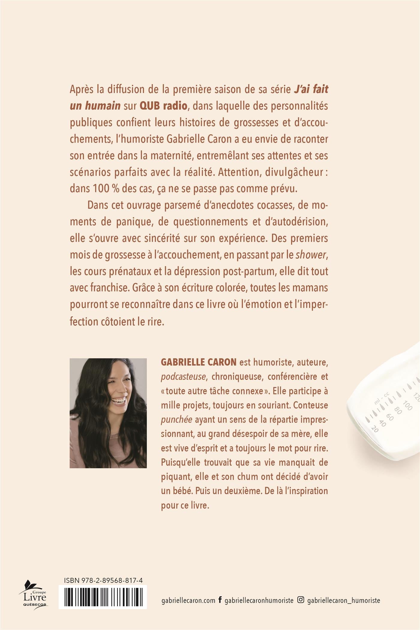 Couverture du livre de J'ai fait un humain - papier format