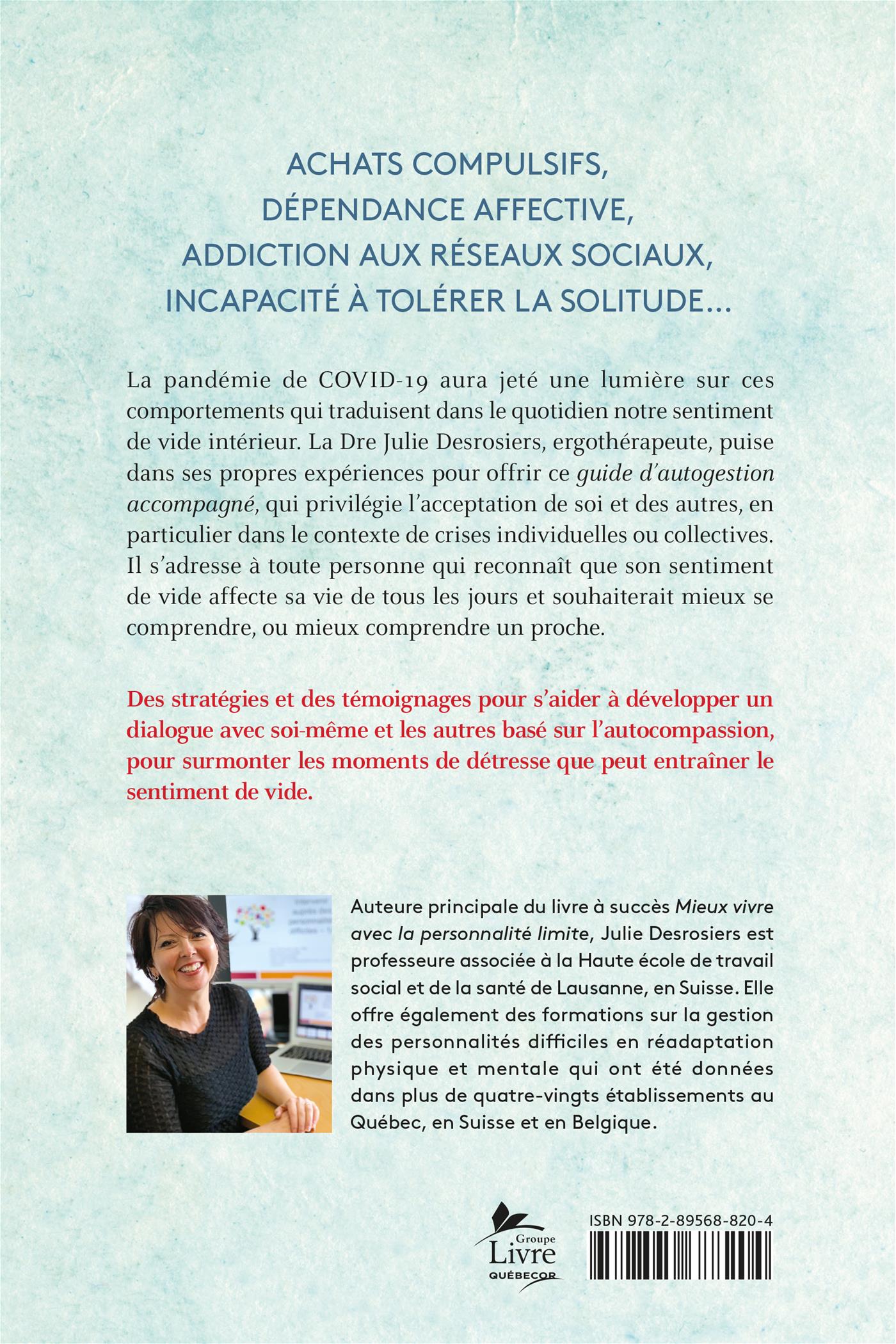 Couverture du livre de Y'a comme un vide en moi : Mieux se comprendre pour surmonter les crises de la vie - papier format