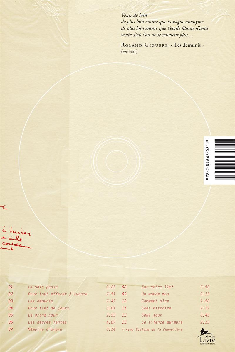 Couverture du livre de Thomas Hellman chante Roland Giguère - papier format