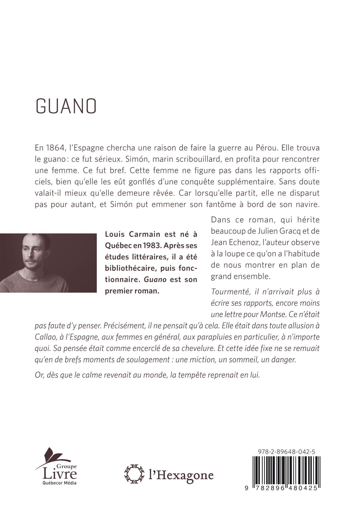 Couverture du livre de Guano - papier format