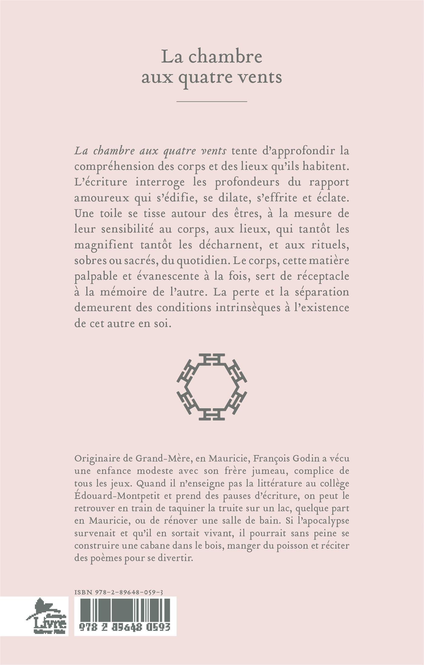 Couverture du livre de La chambre aux quatre vents - papier format