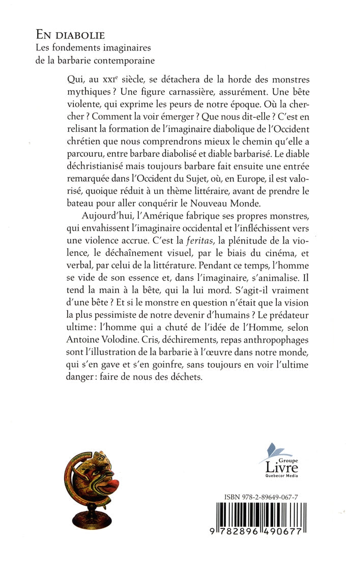 Couverture du livre de En diabolie : les fondements imaginaires de la barbarie contemporaine - papier format