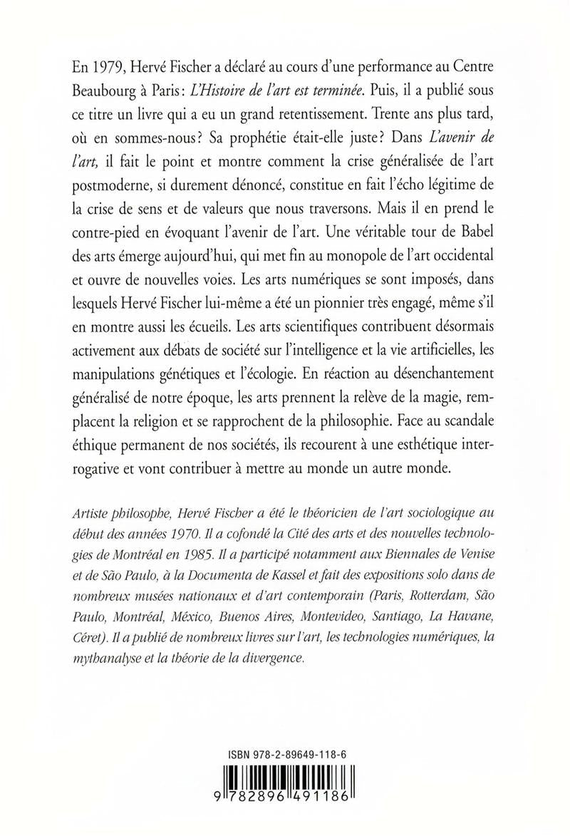 Couverture du livre de L'avenir de l'art - papier format