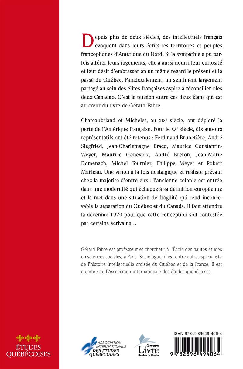 Couverture du livre de Entre Québec et Canada : le dilemne des écrivains français - papier format