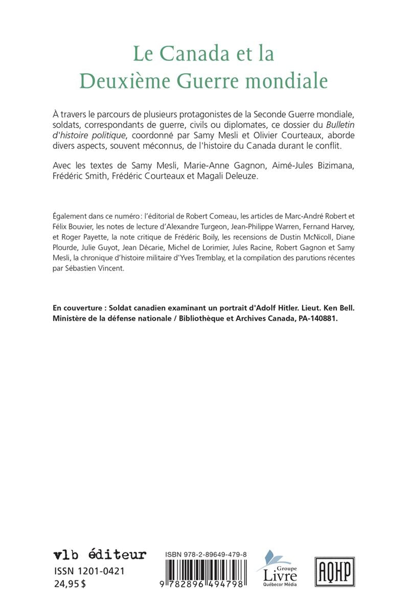 Couverture du livre de Le Canada et la deuxième guerre mondiale - papier format