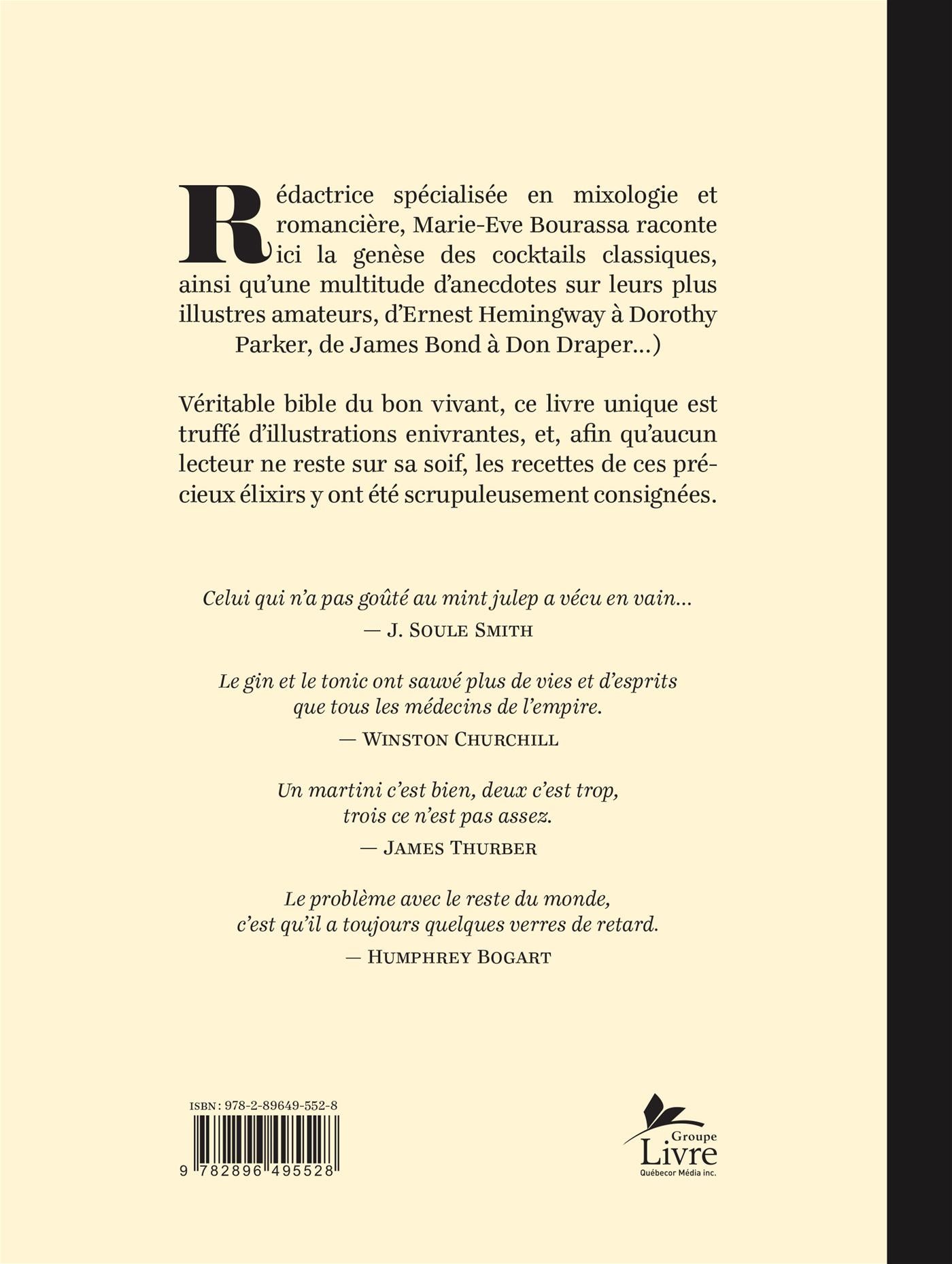 Couverture du livre de Élixirs : une petite histoire illustrée des cocktails - papier format
