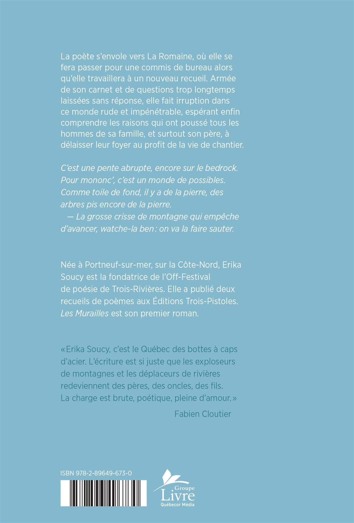 Couverture du livre de Les murailles - papier format