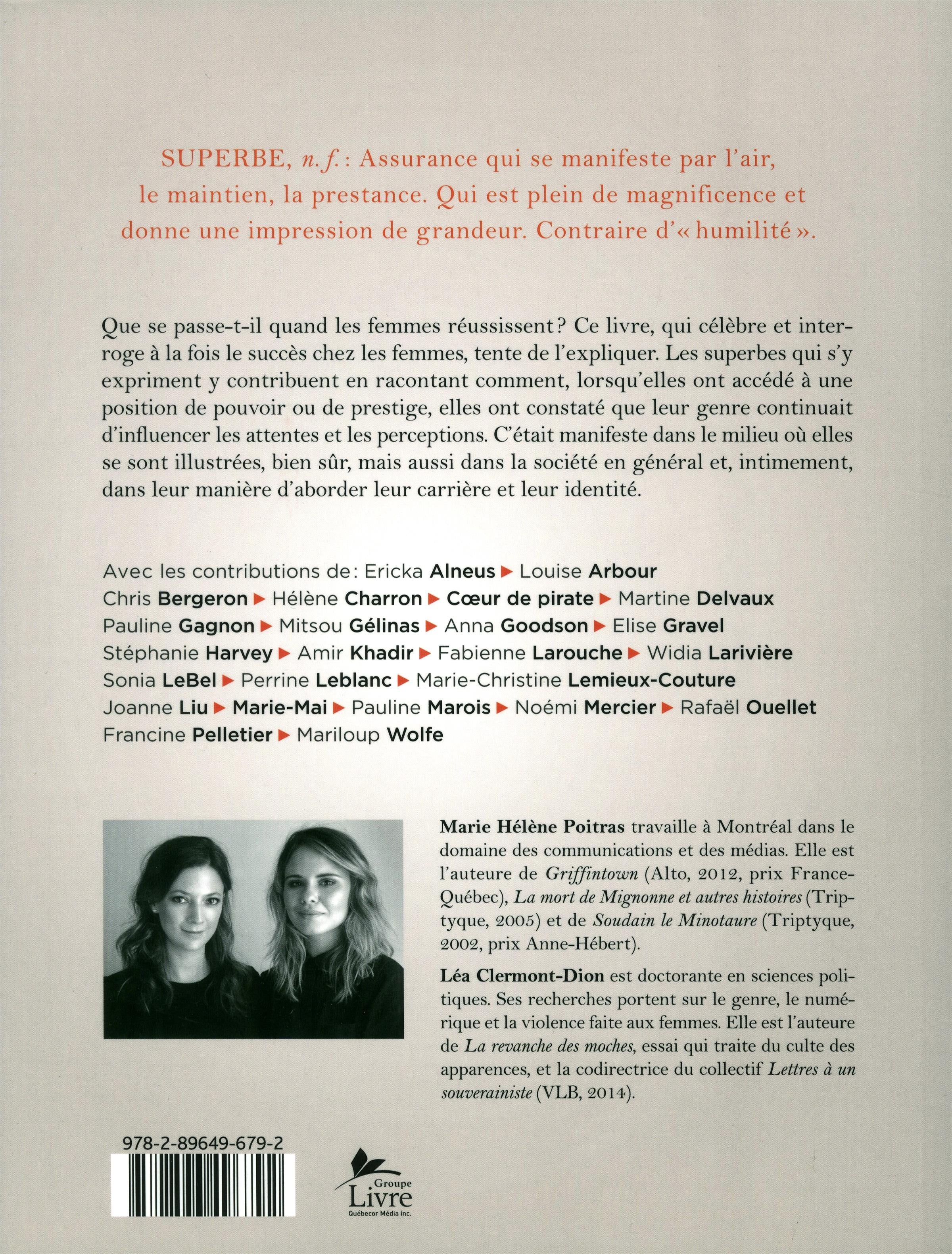 Couverture du livre de Les superbes : une enquête sur le succès et les femmes - papier format