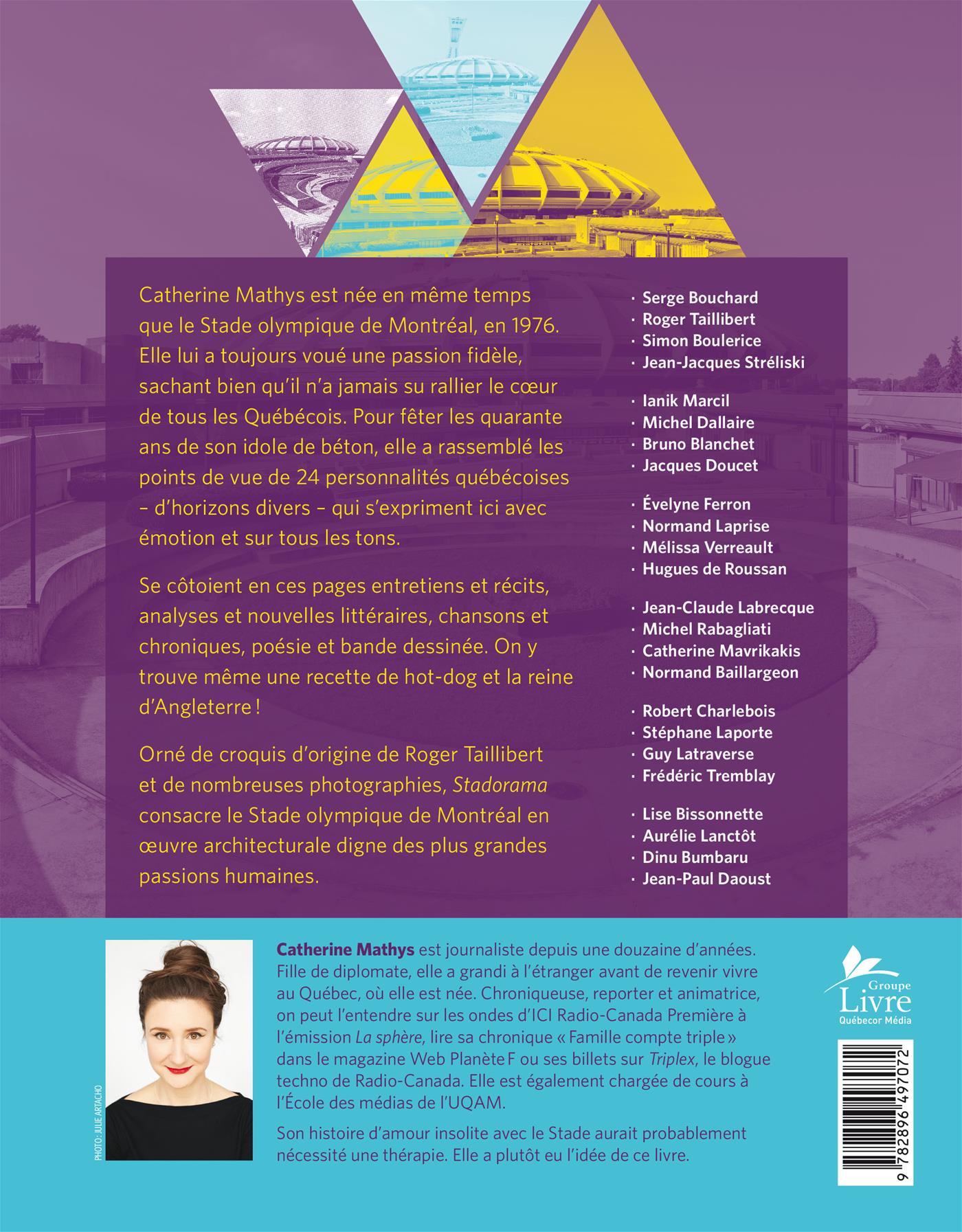 Couverture du livre de Stadorama : 25 points de vue sur le Stade olympique - papier format