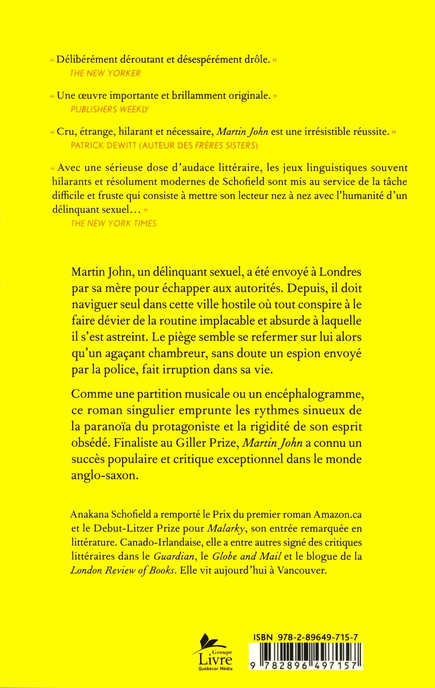 Couverture du livre de Martin John - papier format