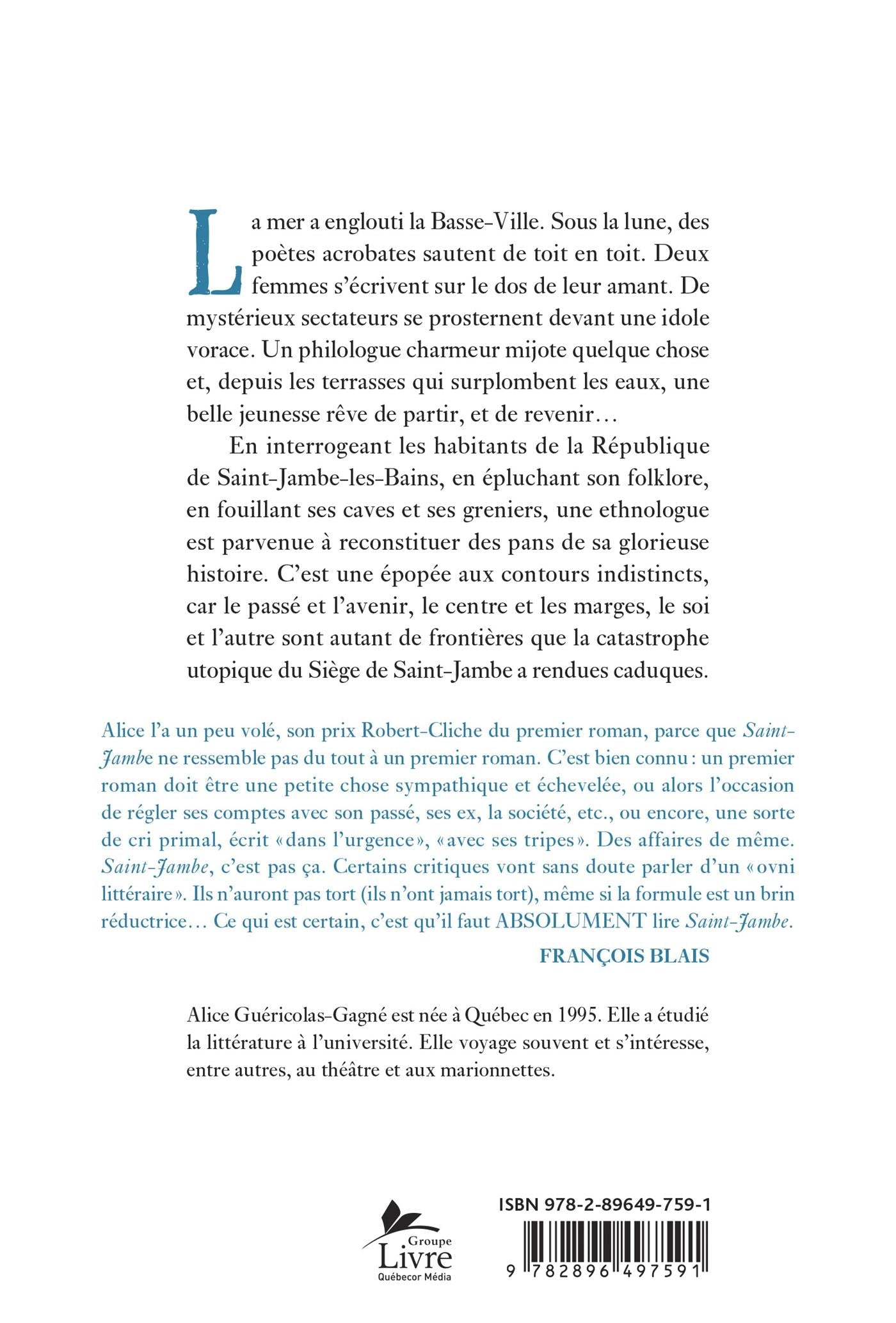 Couverture du livre de Saint-Jambe - papier format