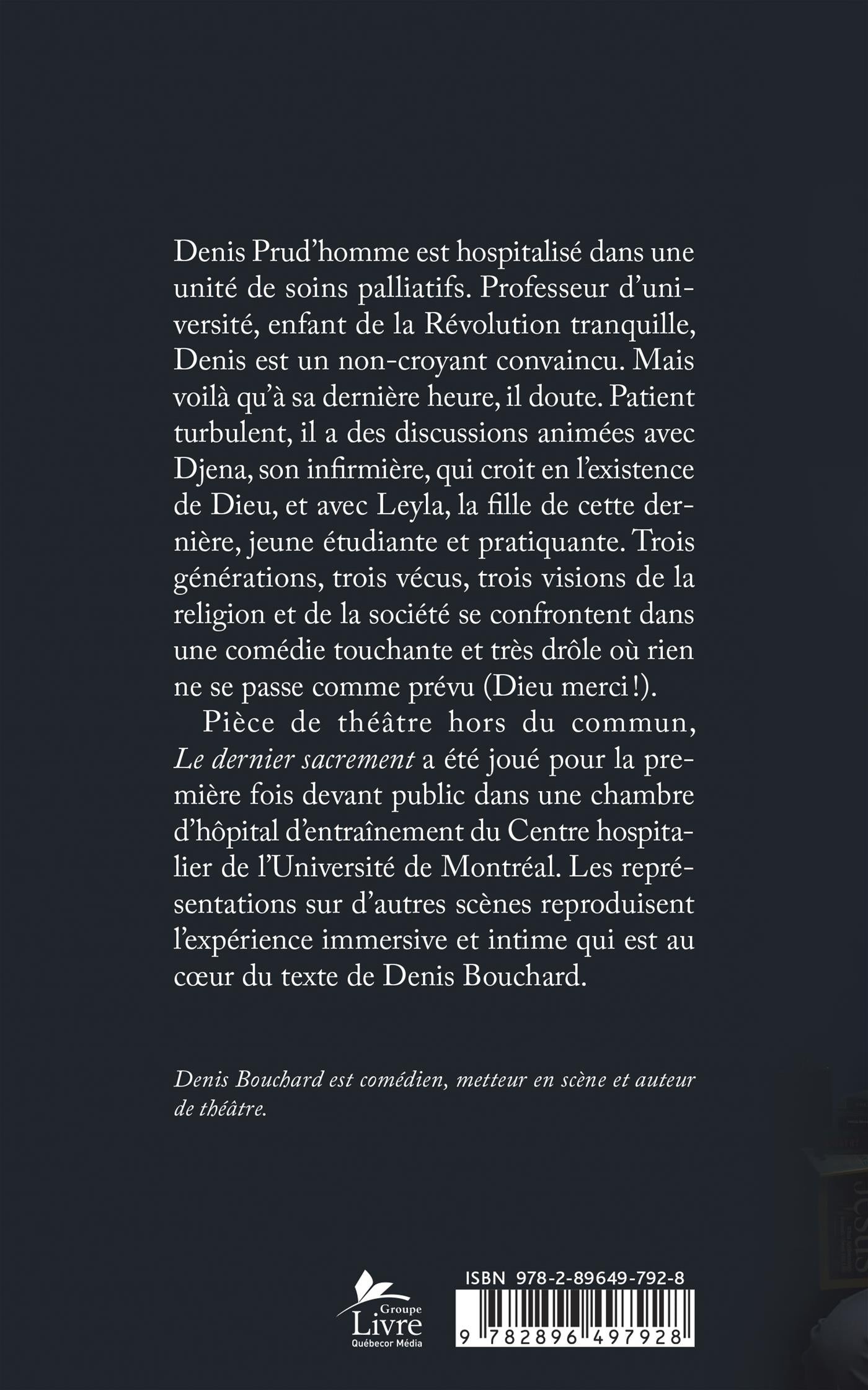 Couverture du livre de Le dernier sacrement : comédie en deux actes - papier format