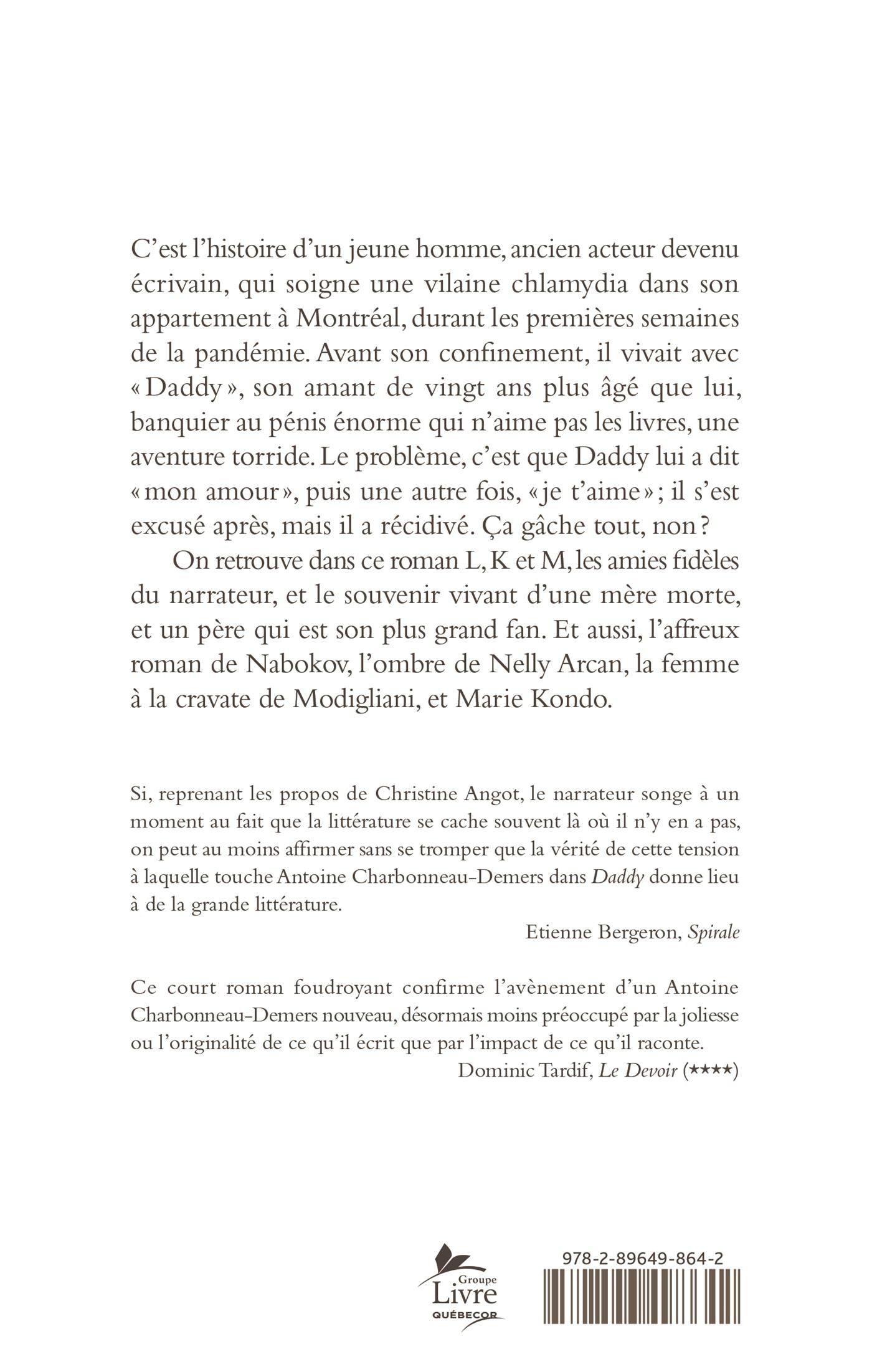 Couverture du livre de Daddy - papier format