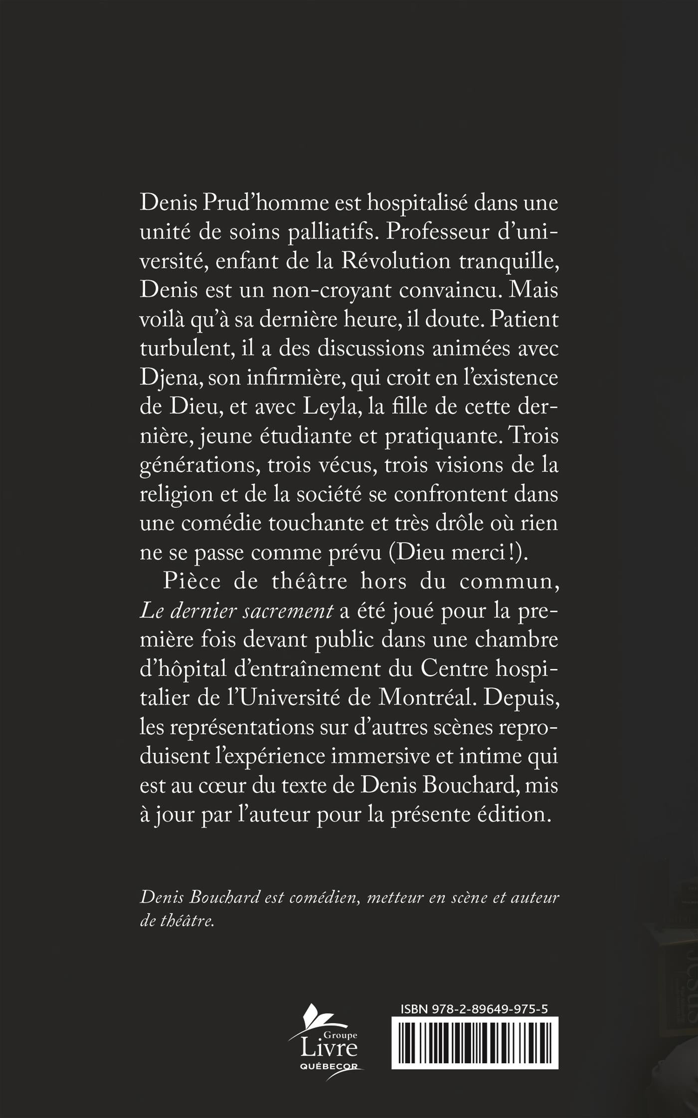 Couverture du livre de Le dernier sacrement - papier format