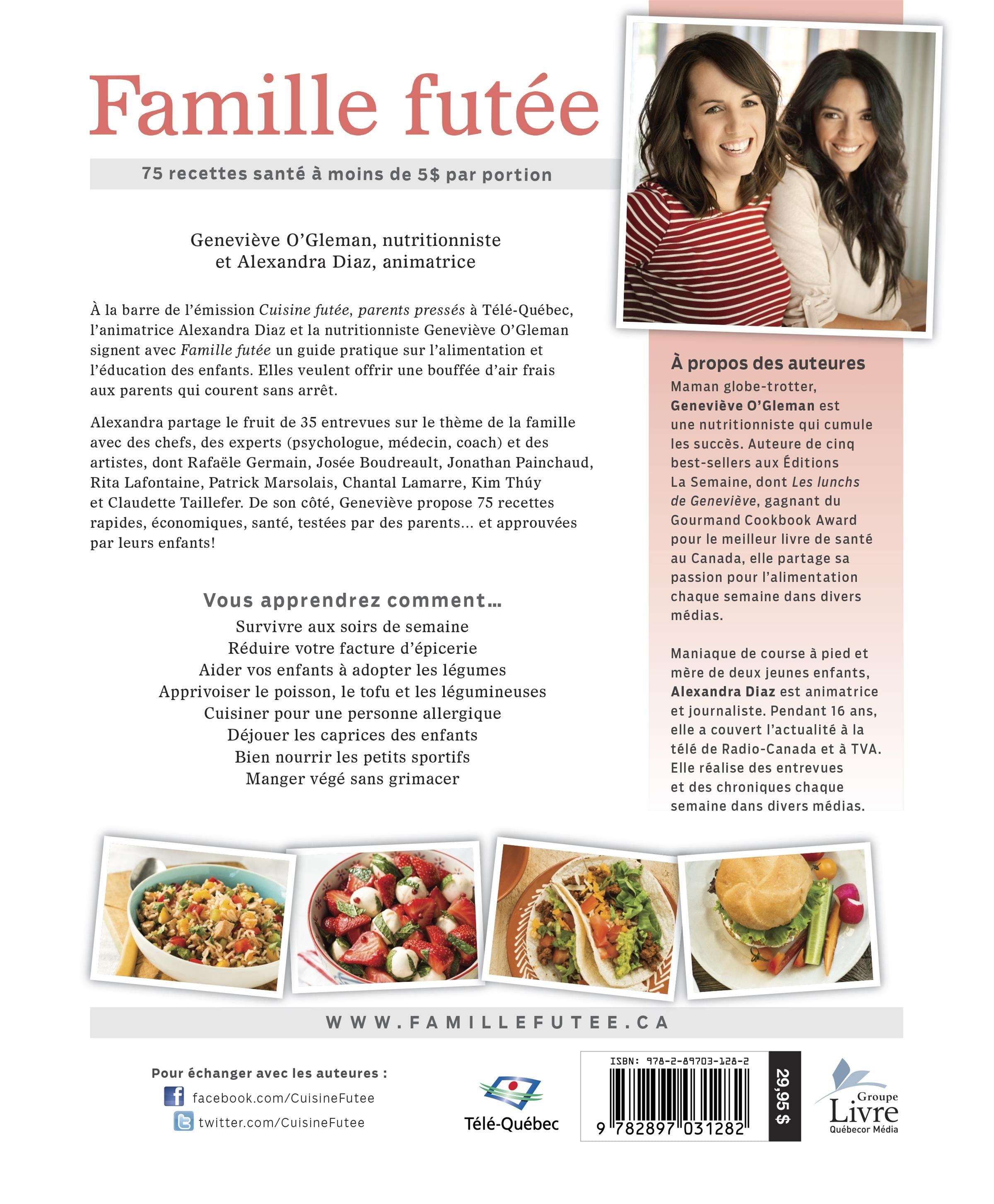 Couverture du livre de Famille futée : 75 recettes santé à moins de 5\$ par portion - papier format