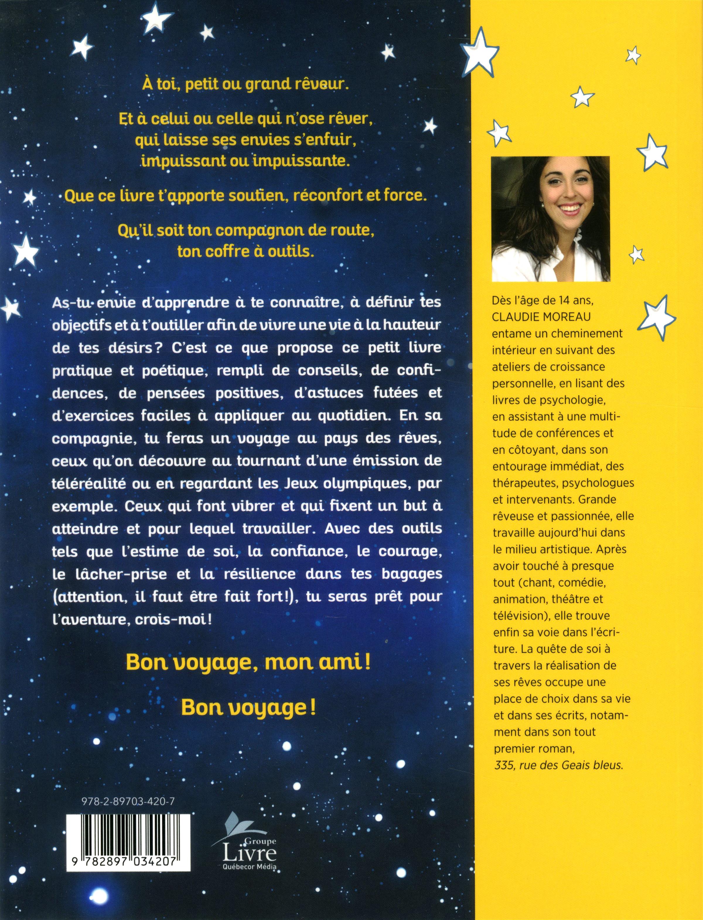 Couverture du livre de Rêver les pieds sur terre : un coffre à outils pour mieux te connaître et réaliser tes rêves! - papier format