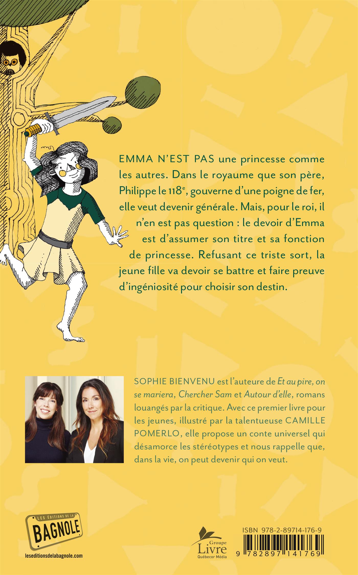 Couverture du livre de La princesse qui voulait devenir générale - papier format