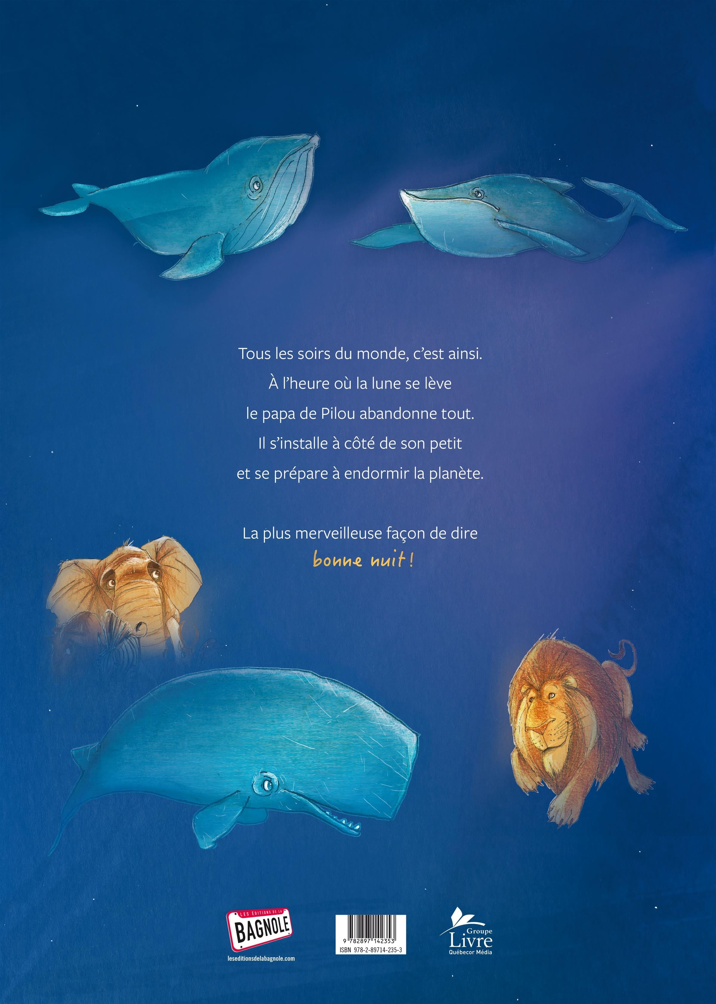 Couverture du livre de Pilou, tous les soirs du monde - papier format