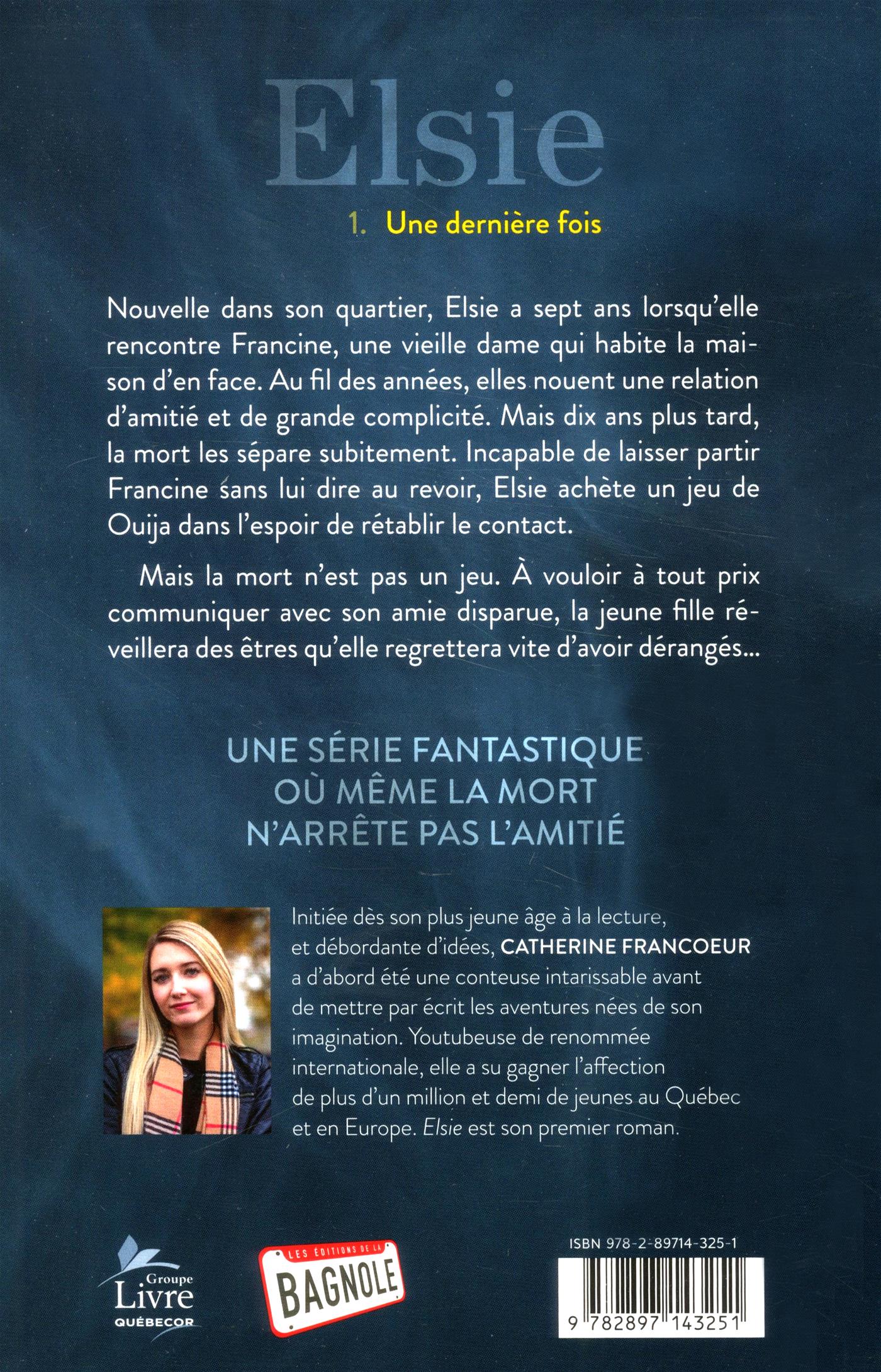 Couverture du livre de Elsie Tome 1 : Une dernière fois - papier format