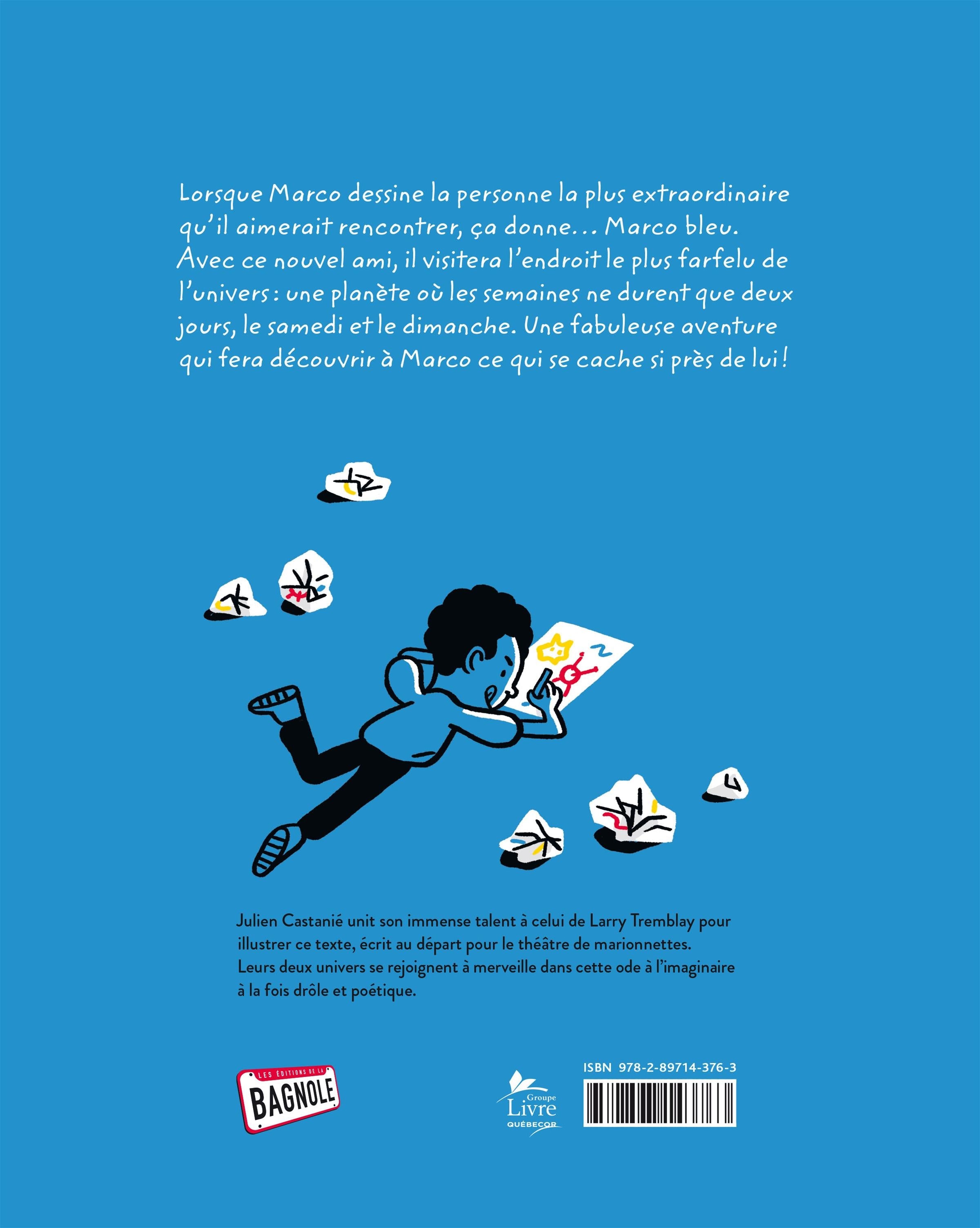 Couverture du livre de Marco bleu - papier format