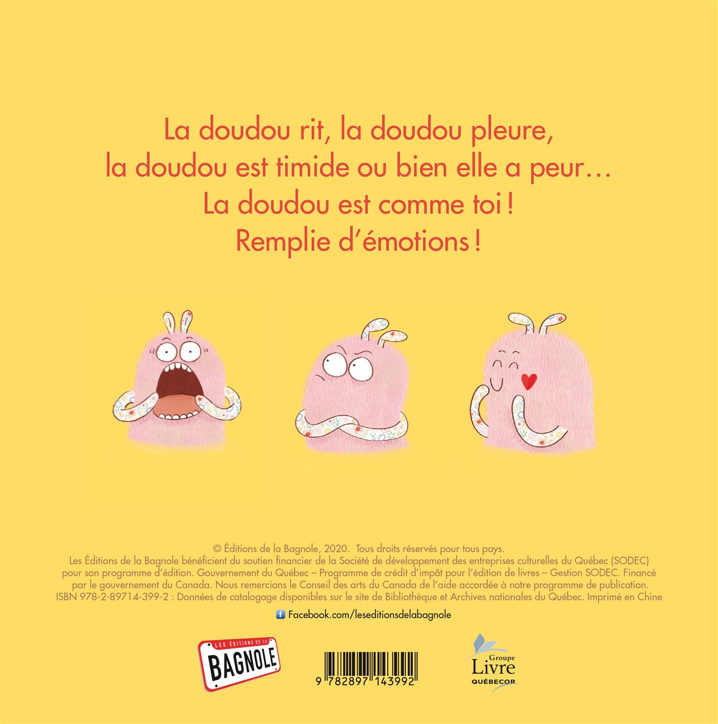 Couverture du livre de La doudou et les émotions - papier format