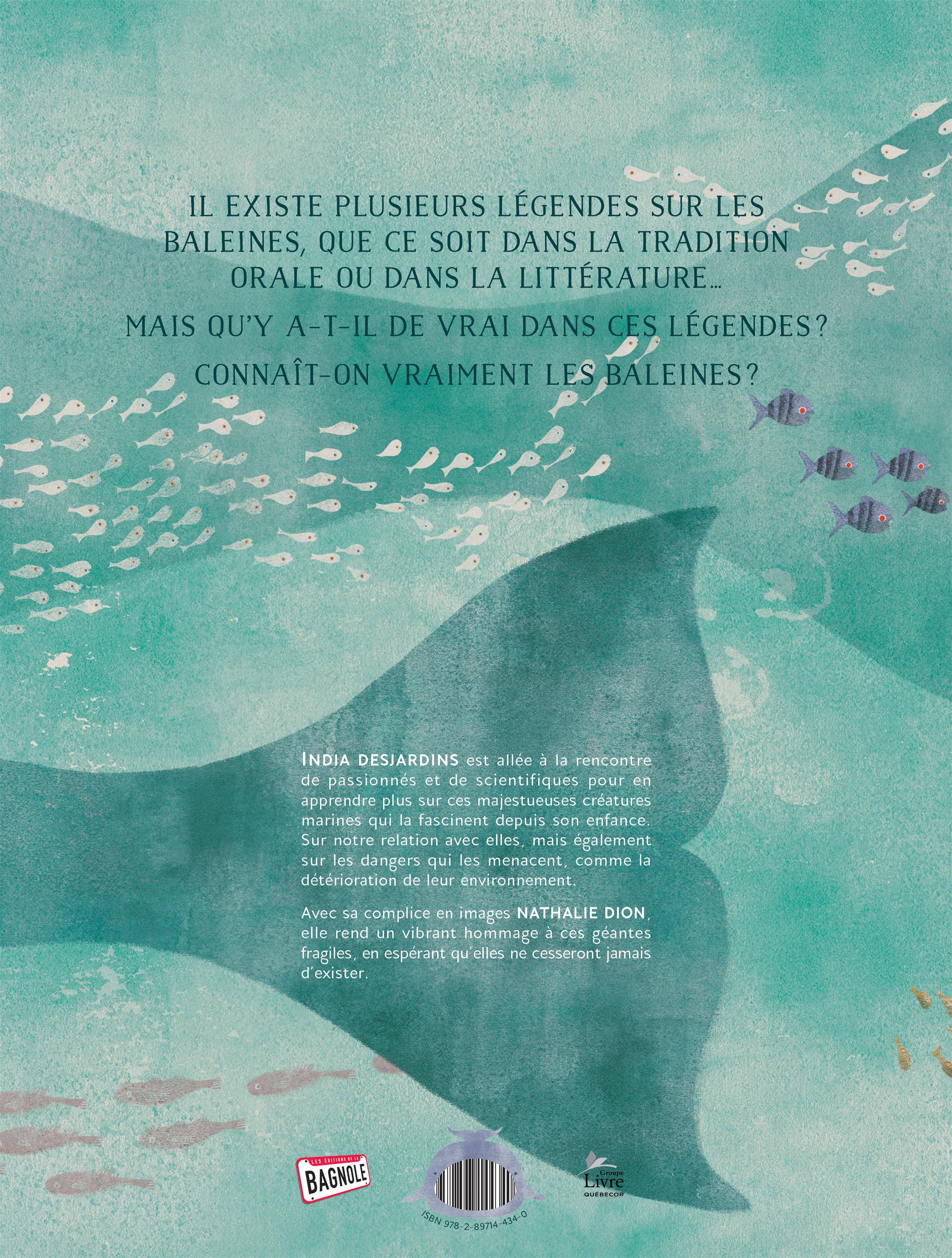 Couverture du livre de Les baleines et nous - papier format