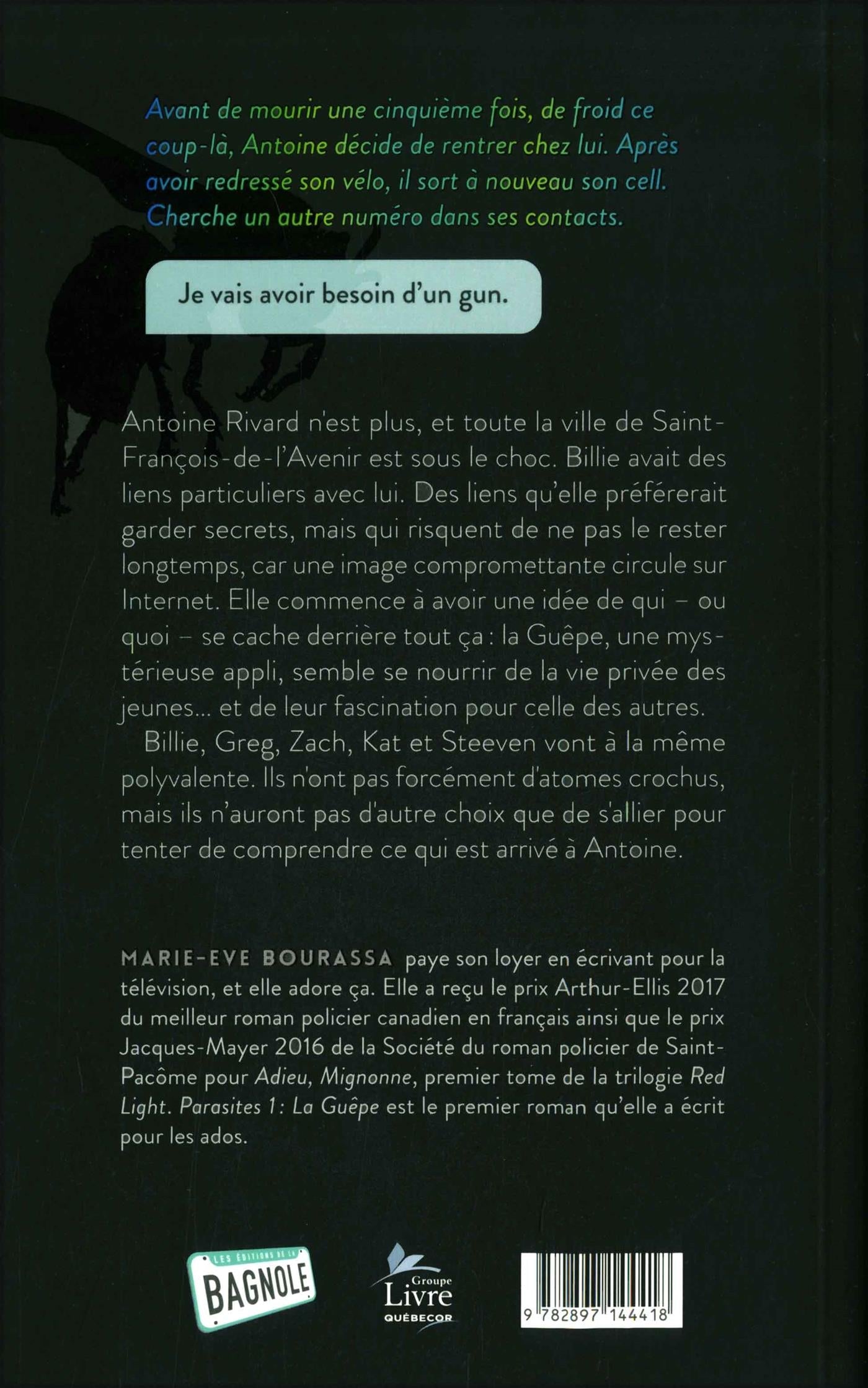 Couverture du livre de Parasites - Livre 1 : La Guêpe - papier format
