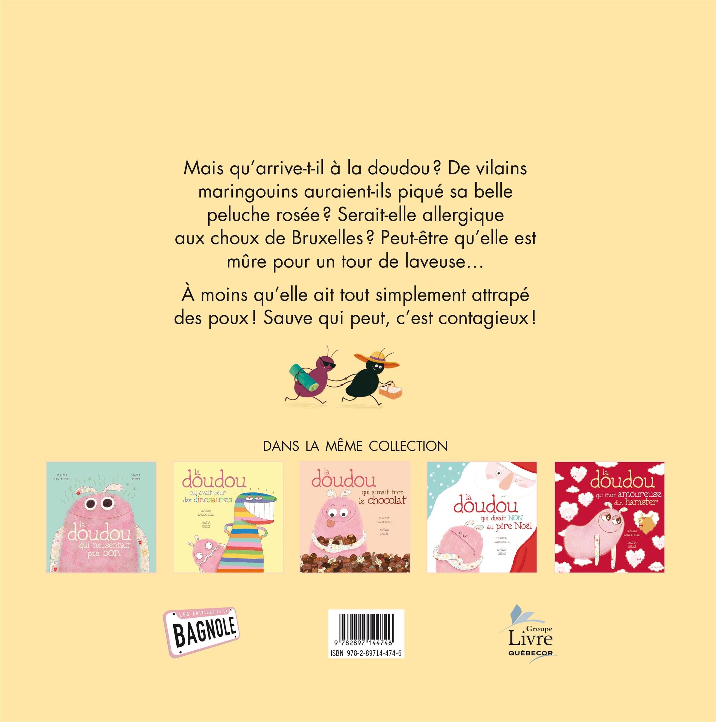 Couverture du livre de La doudou qui avait attrapé des poux - papier format