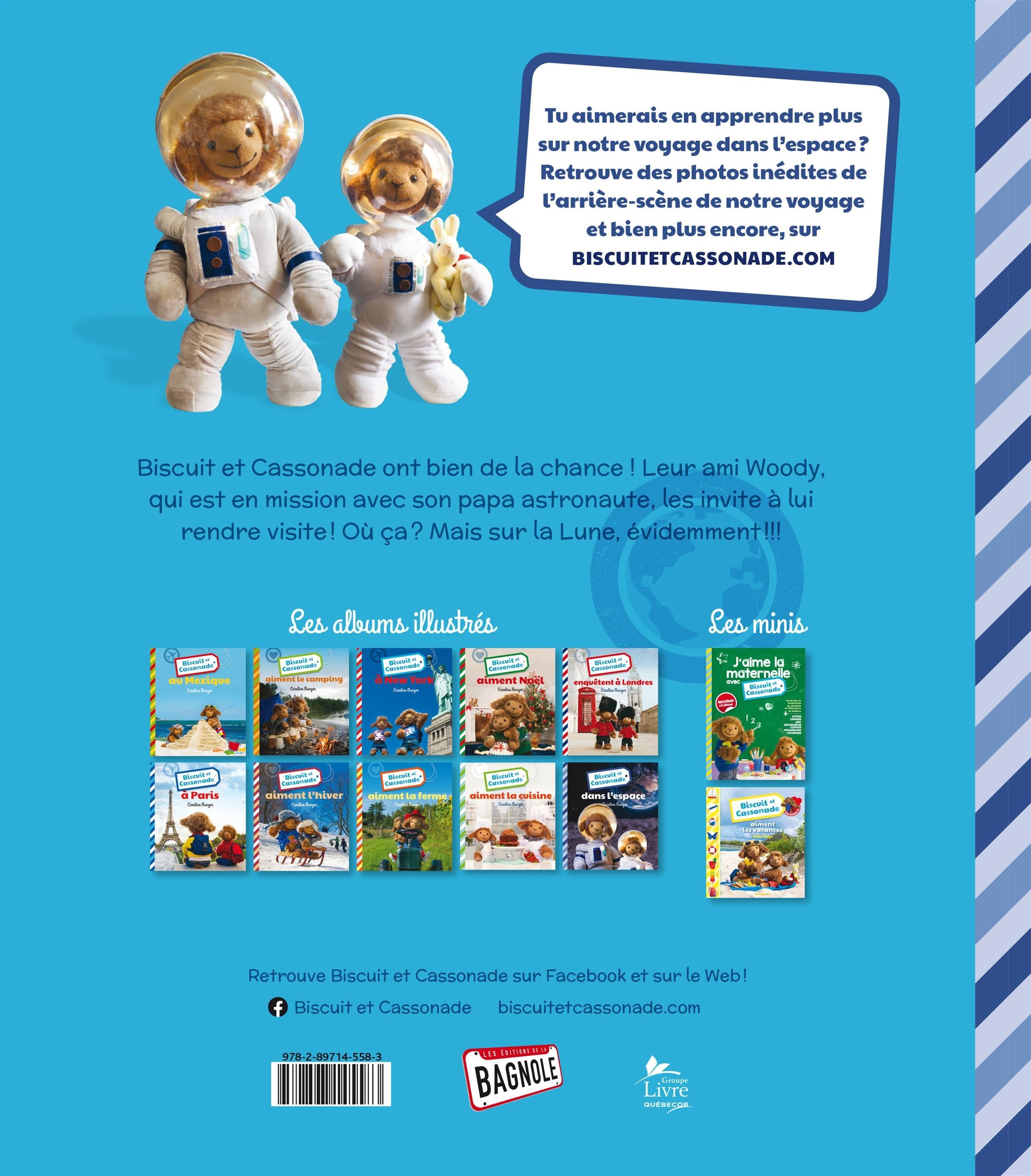 Couverture du livre de Biscuit et Cassonade dans l'espace - papier format