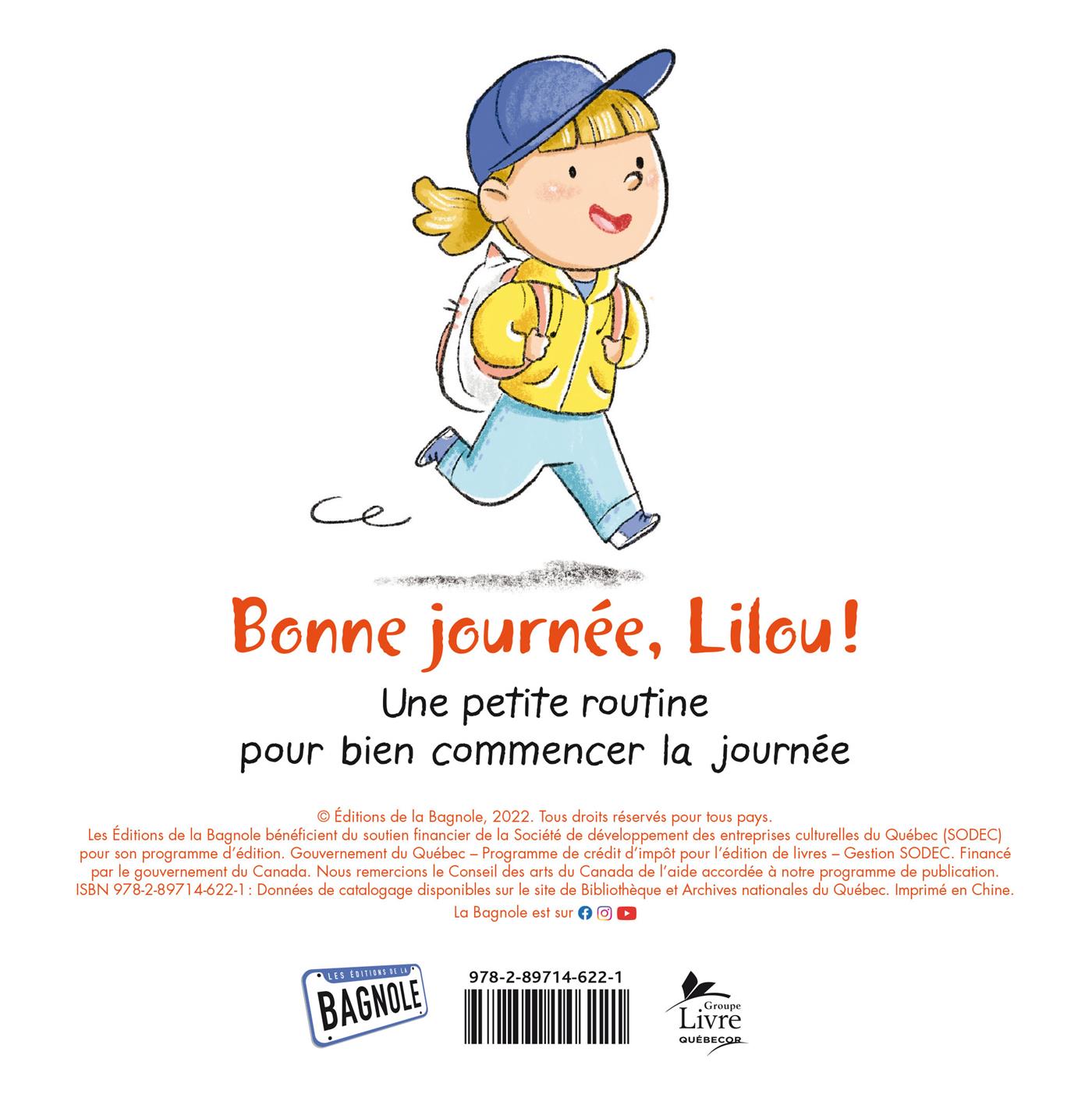 Couverture du livre de Bonne journée, Lilou ! - papier format