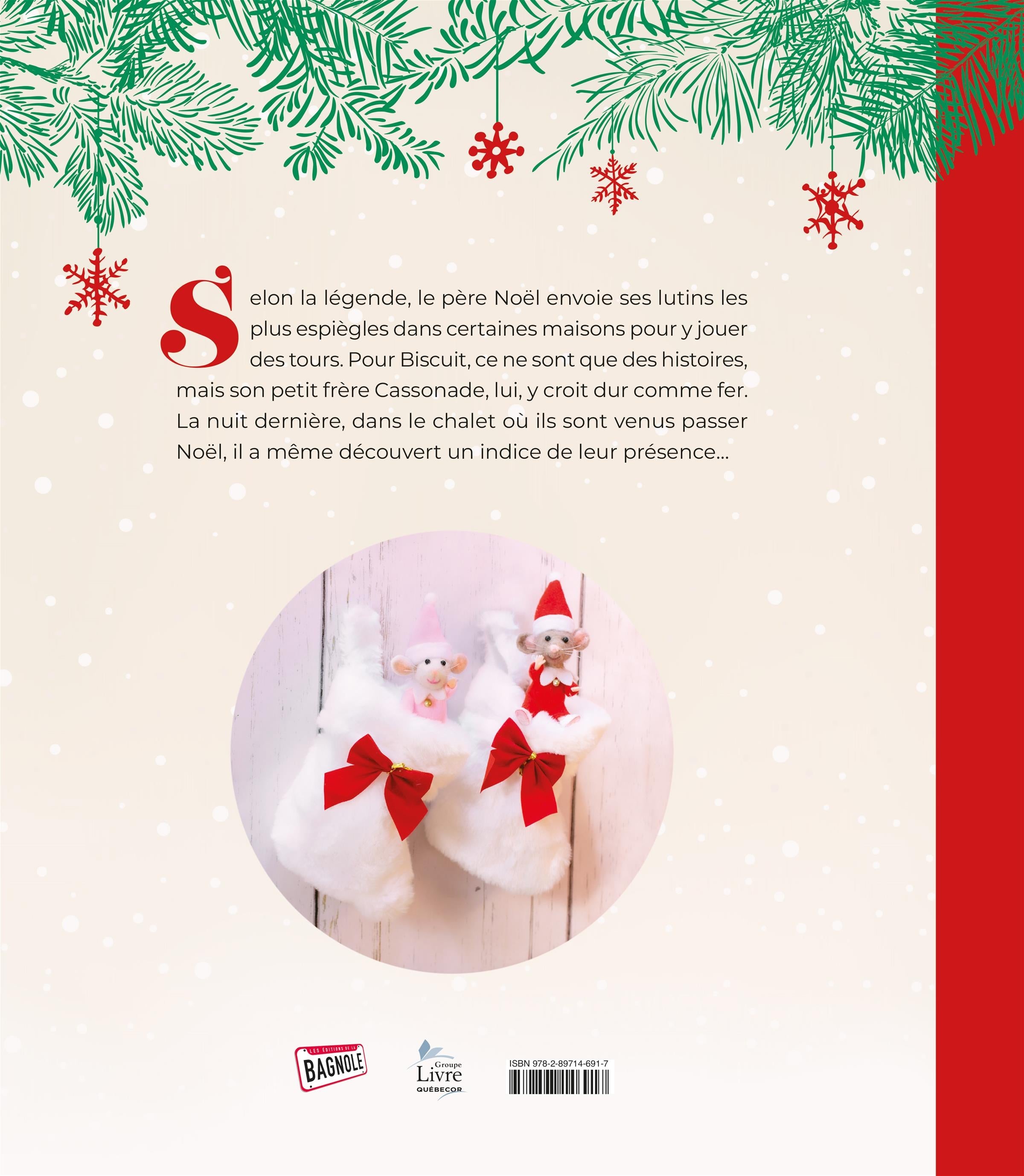 Couverture du livre de Biscuit et Cassonade - Les lutins de Noël - papier format
