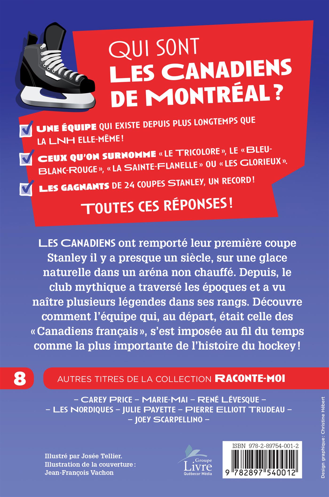 Couverture du livre de Raconte-moi les Canadiens - papier format
