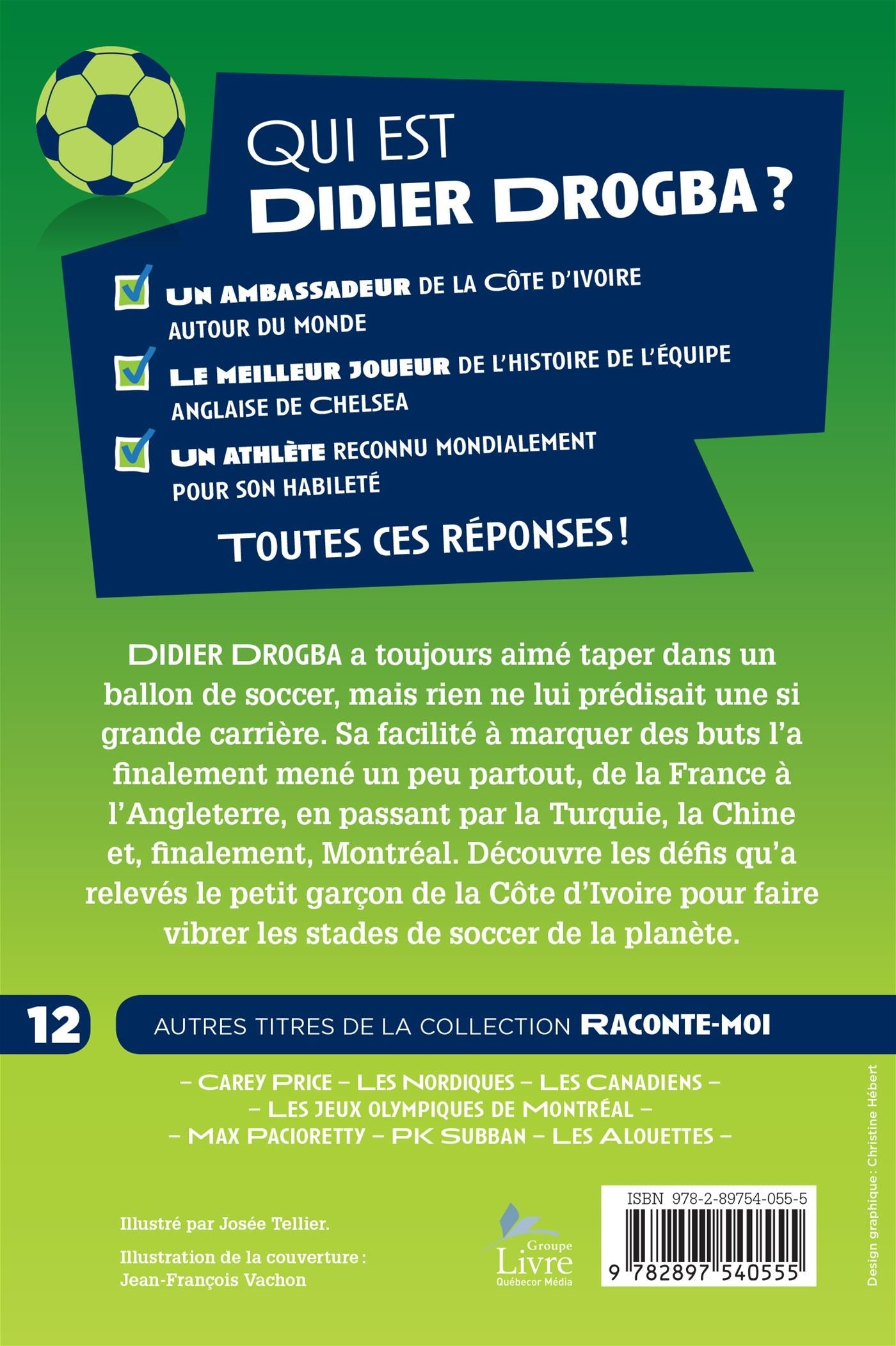 Couverture du livre de Raconte-moi Didier Drogba - papier format
