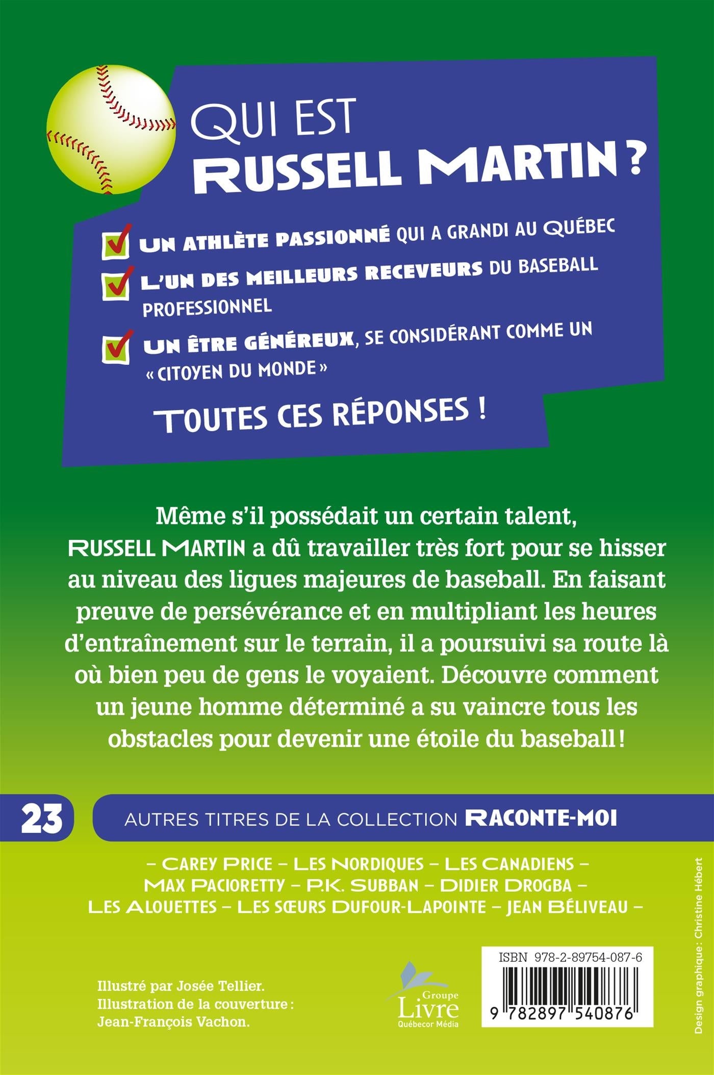 Couverture du livre de Raconte-moi Russell Martin - papier format