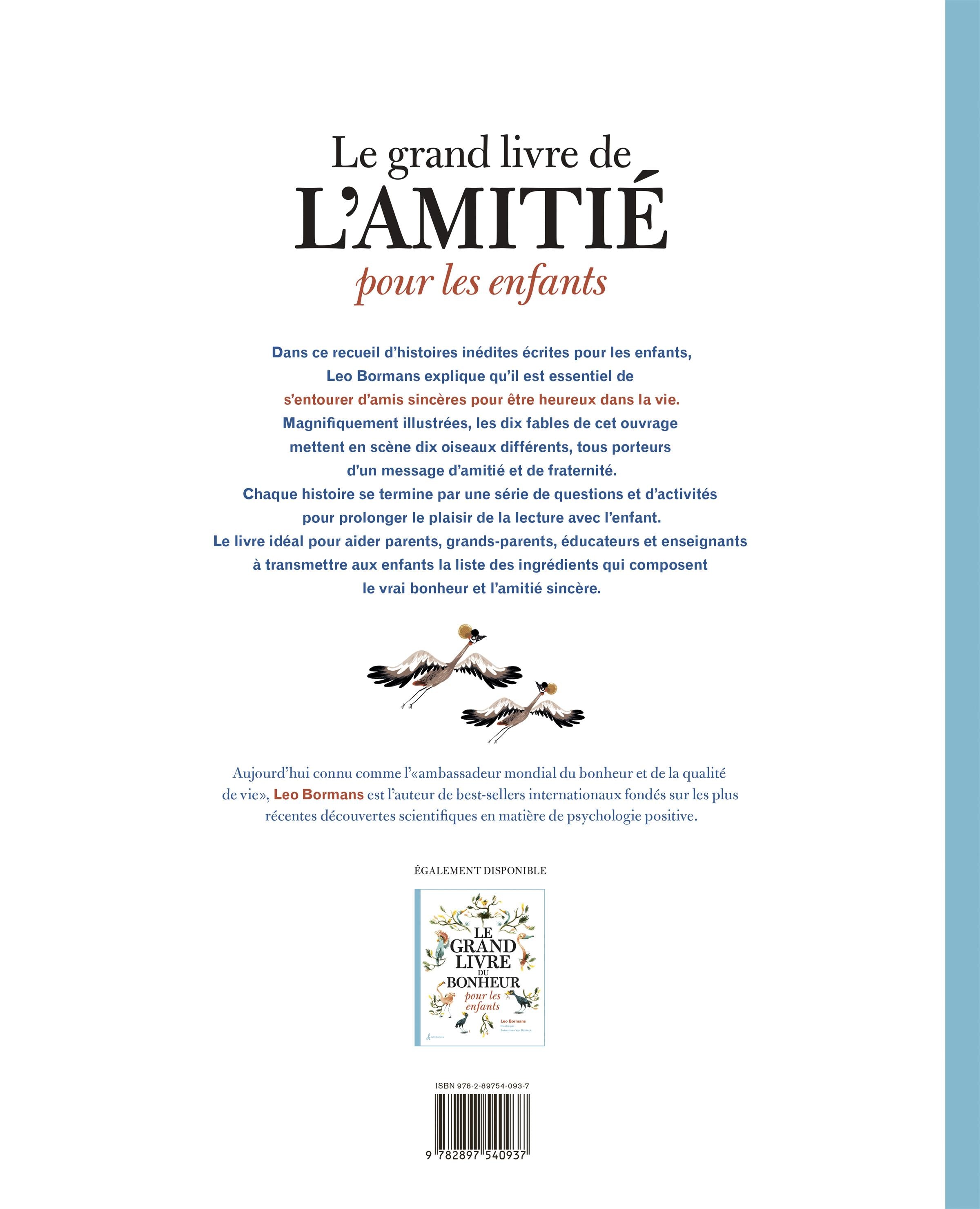 Couverture du livre de Le grand livre de l'amitié pour les enfants - papier format