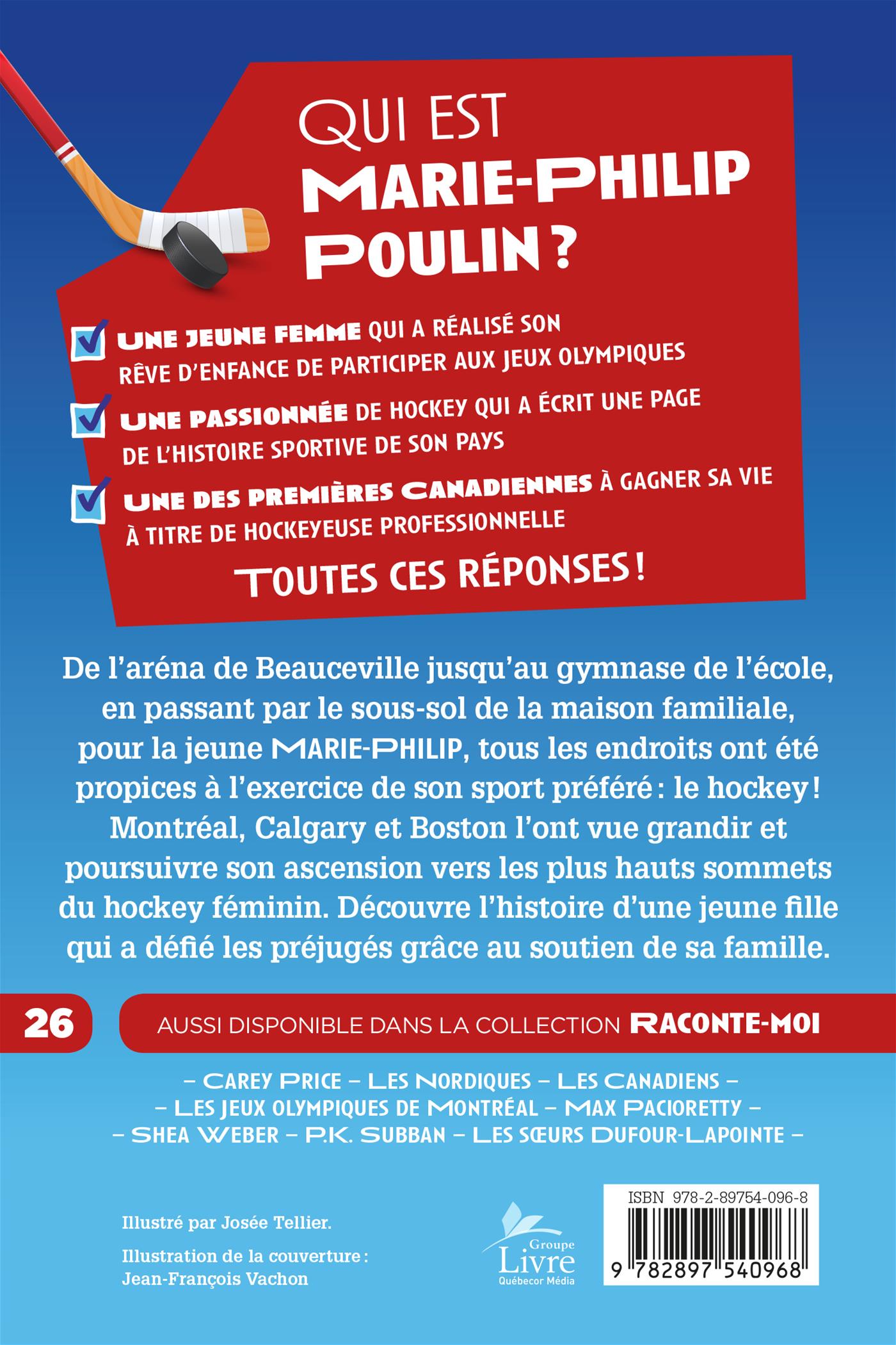 Couverture du livre de Raconte-moi Marie-Philip Poulin - papier format
