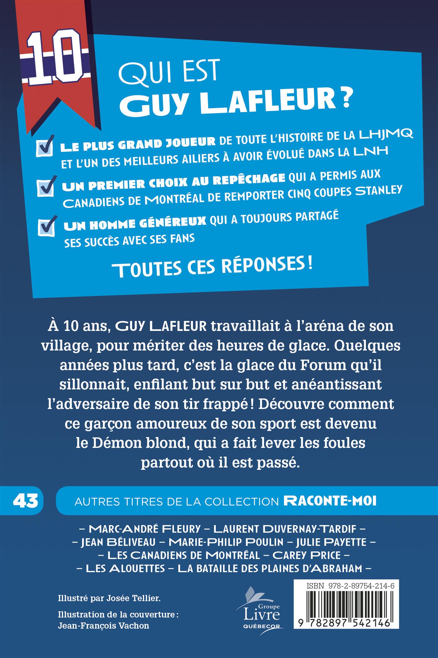Couverture du livre de Raconte-moi Guy Lafleur - papier format