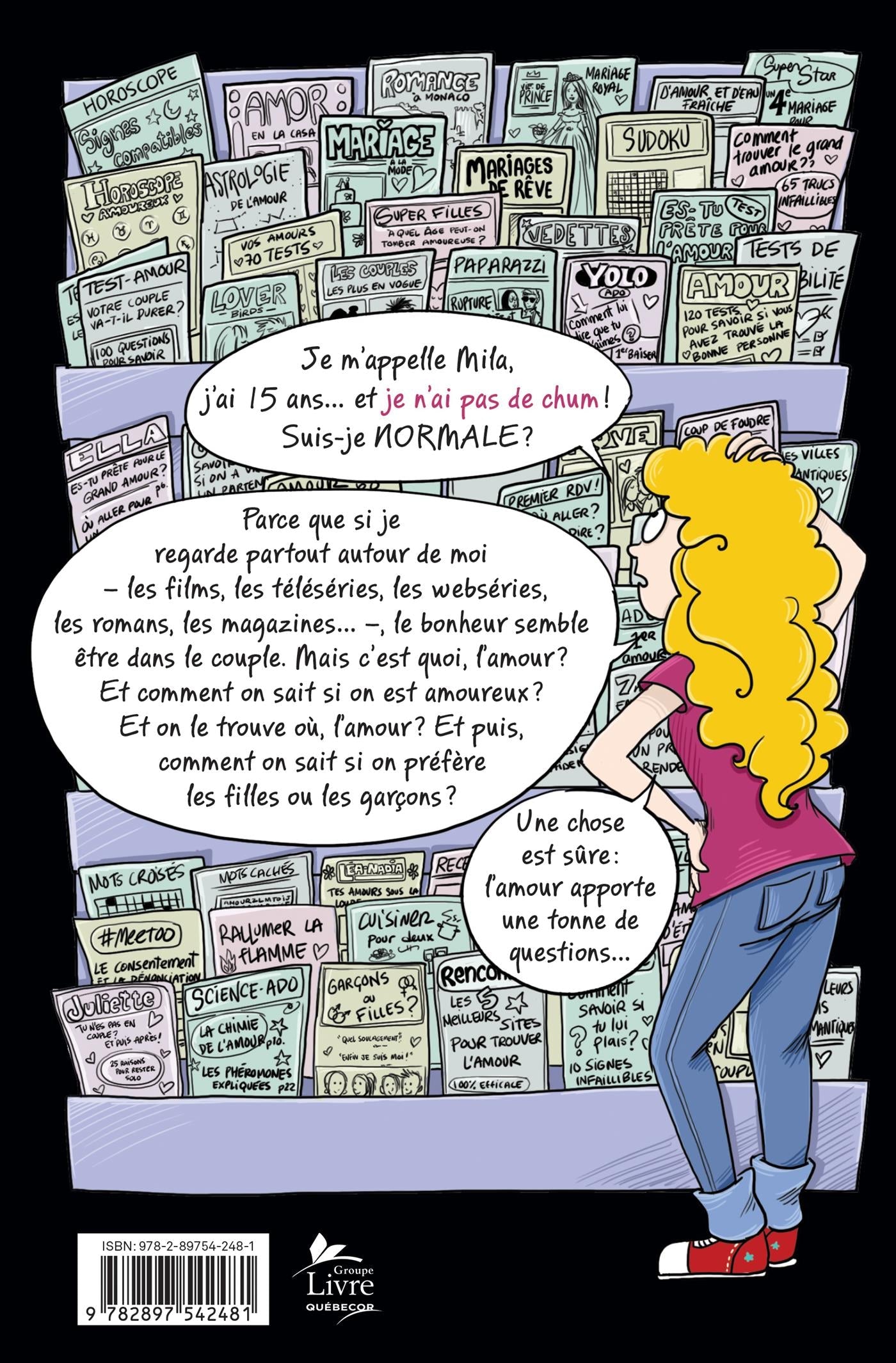 Couverture du livre de Les 2222 questions de Mila sur l'amour - papier format